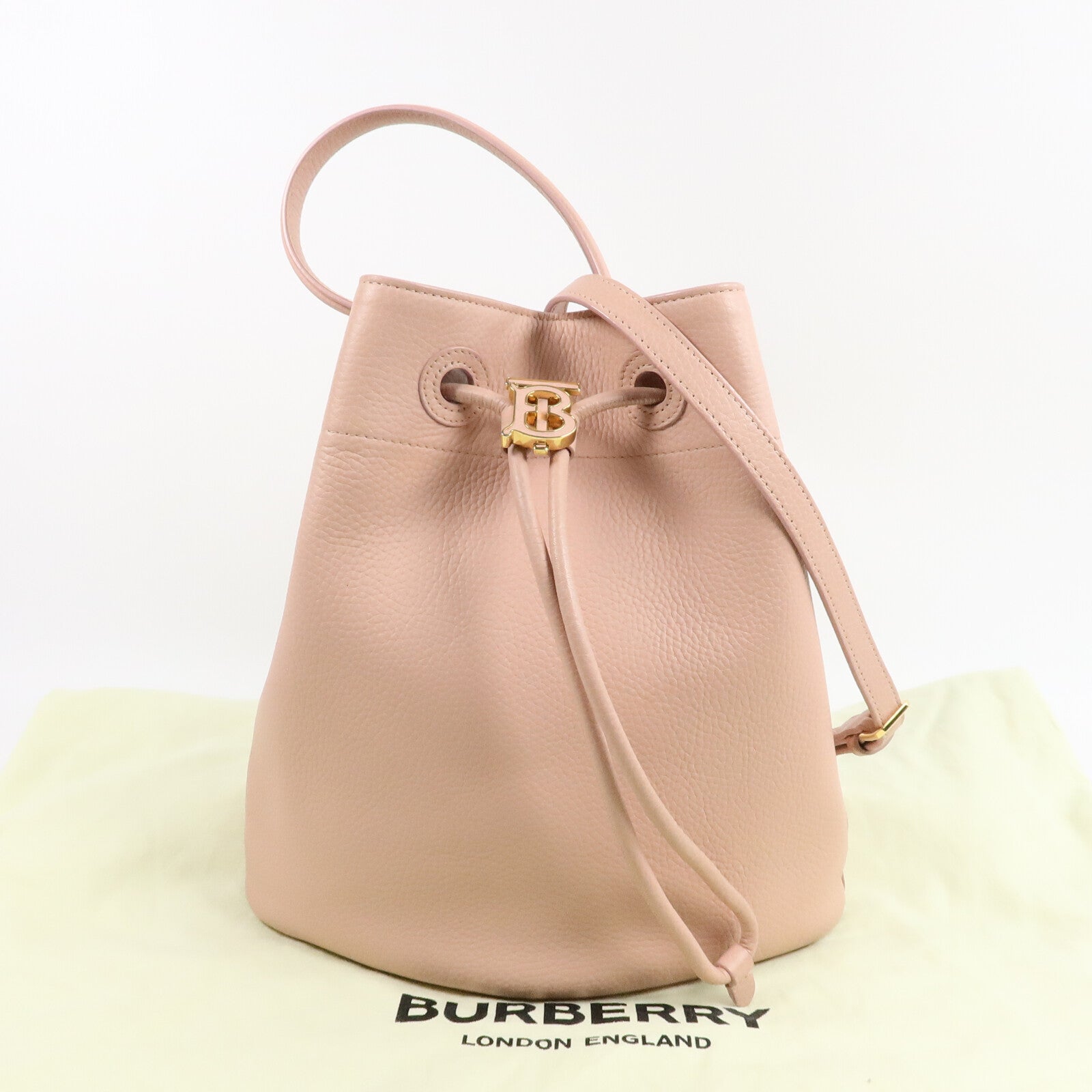 BURBERRY 牛皮皮革Drawstring Bucket Bag手挽肩背兩用袋