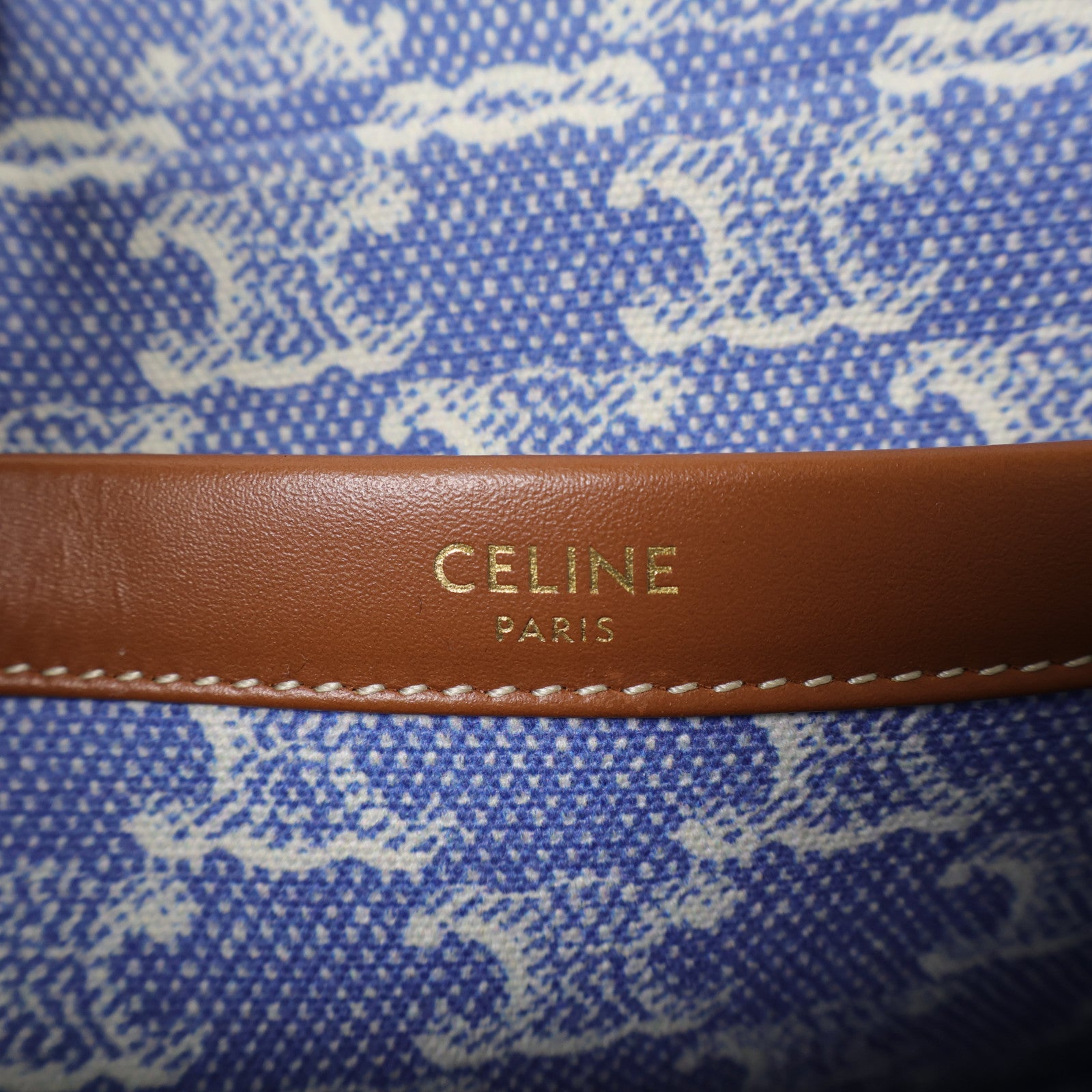CELINE 帆布Small Cabas Thais金扣手挽肩背兩用袋