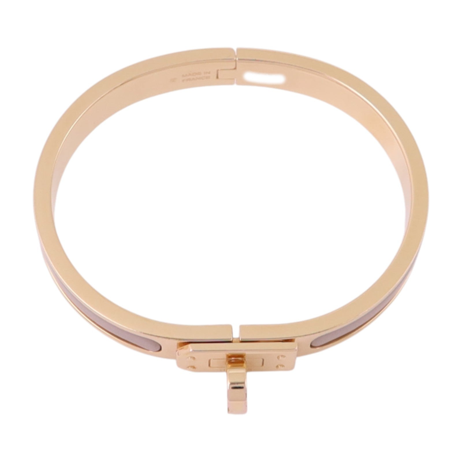 HERMES 金屬/琺瑯Mini Clic Kelly Bracelet金扣手鏈