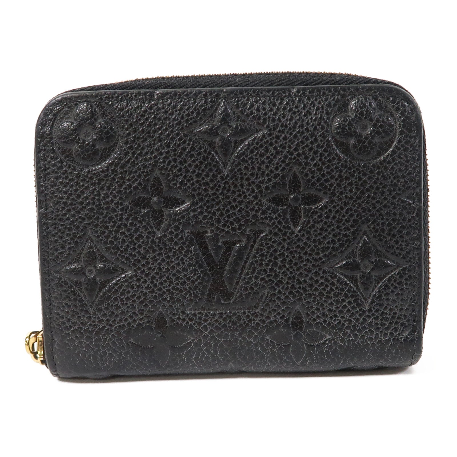 LOUIS VUITTON Monogram Empreinte Zippy Coin Purse金扣零錢包黑色