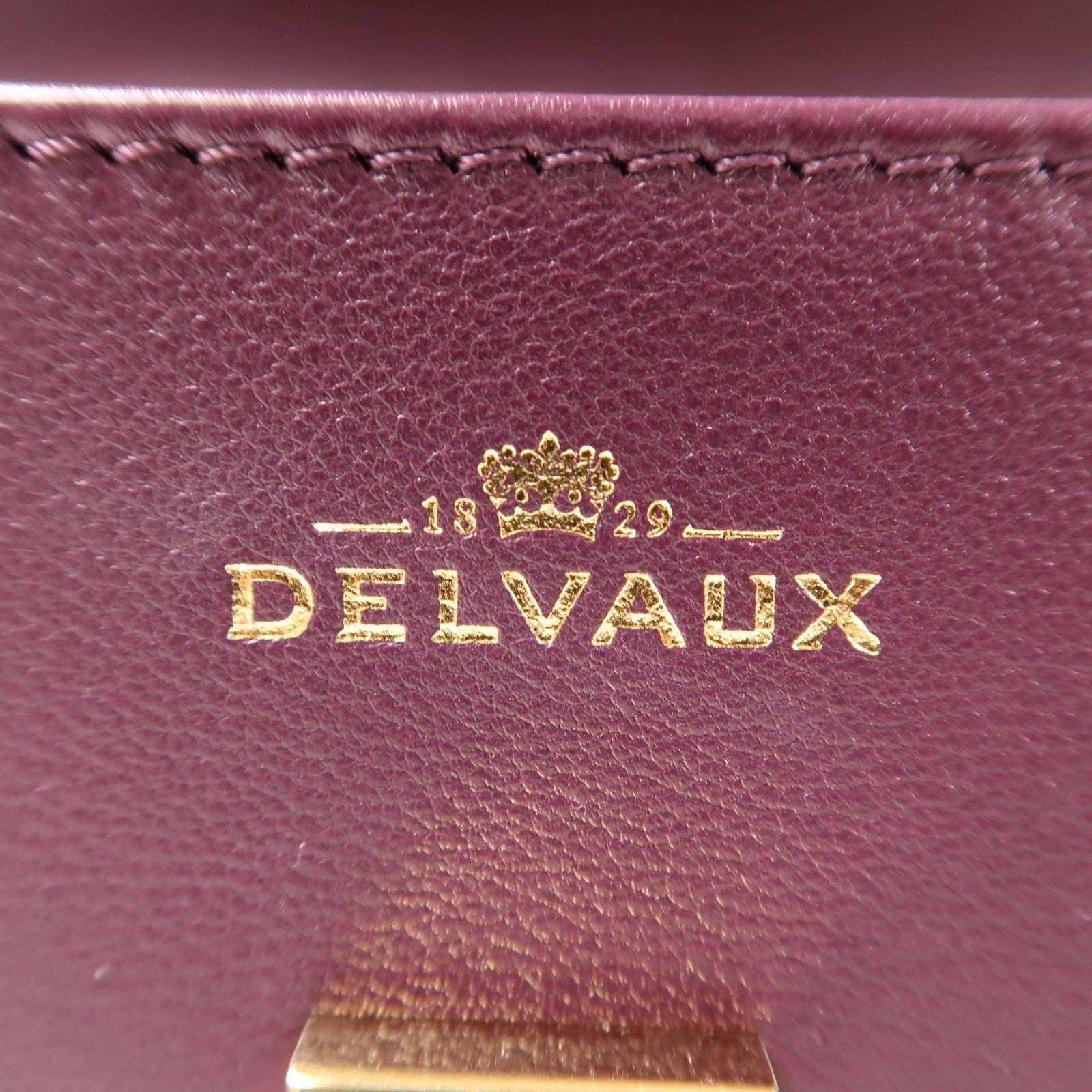 Delvaux 牛皮皮革Tempete金扣手挽肩背兩用袋
