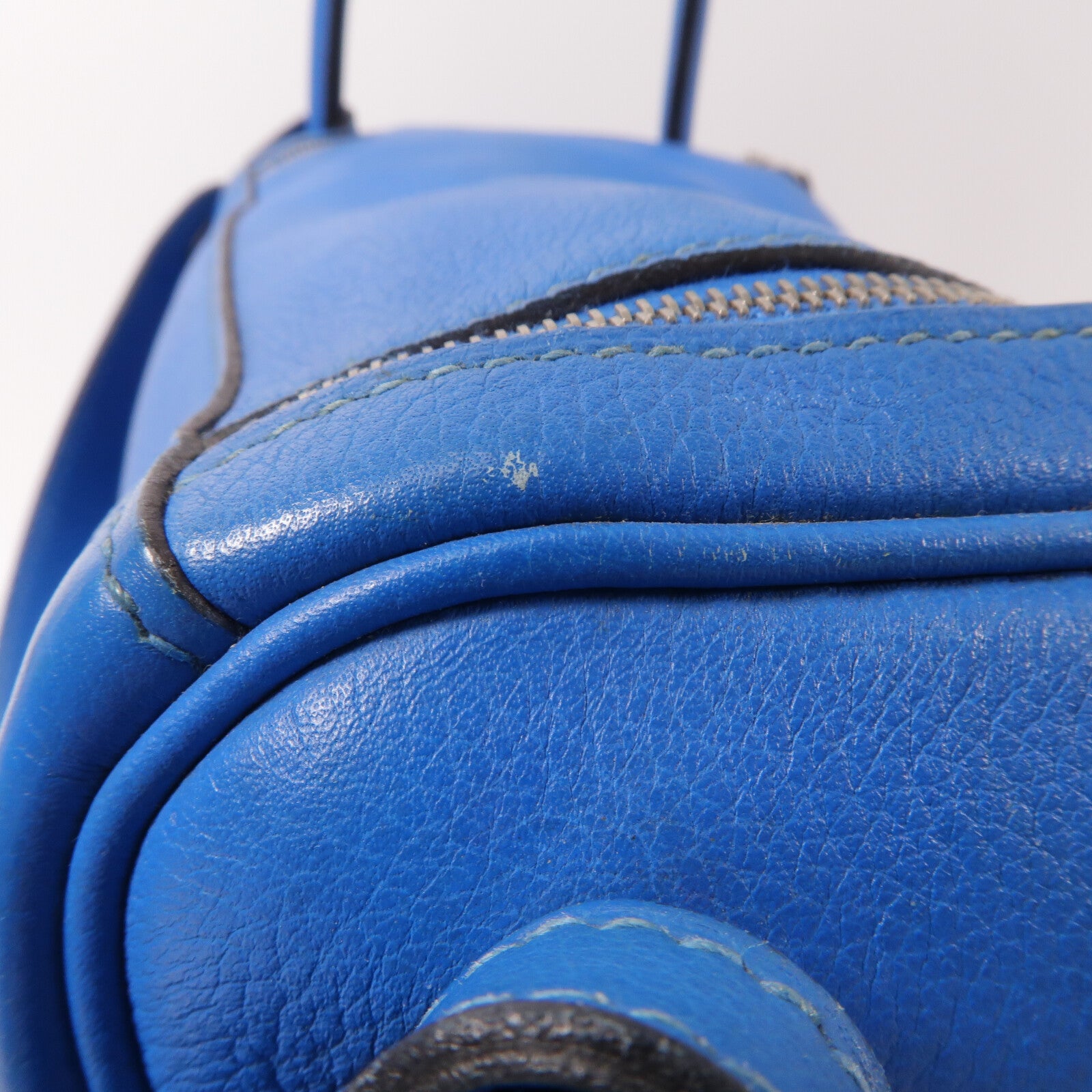 HERMES Evercolor皮革Lindy 26手挽肩背兩用袋Blue Hydra