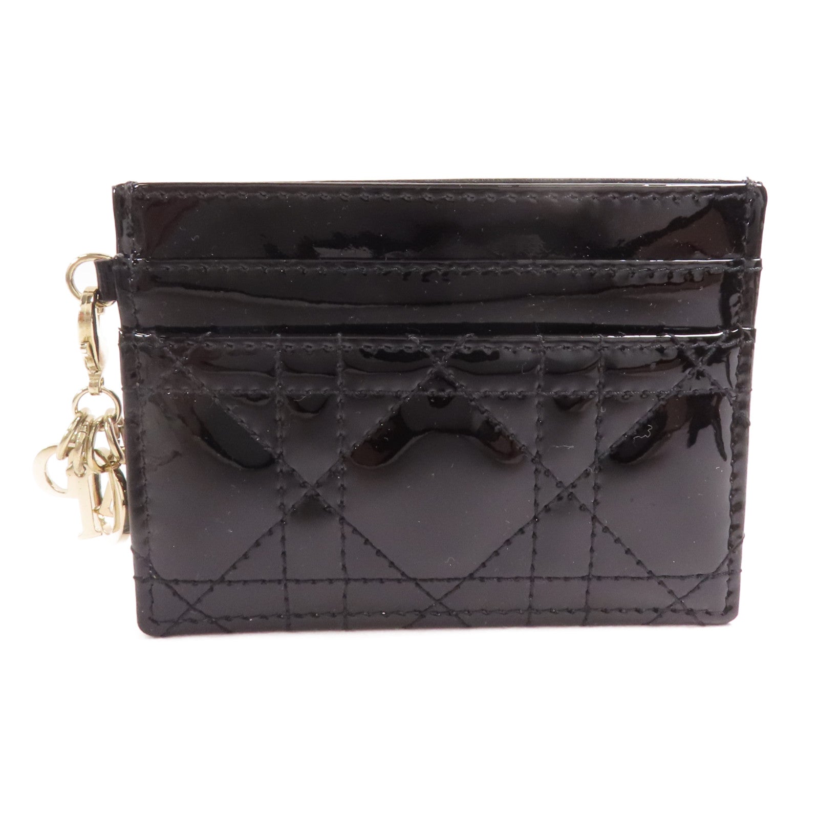 Dior 漆皮皮革Freesia Card Case金扣卡片套