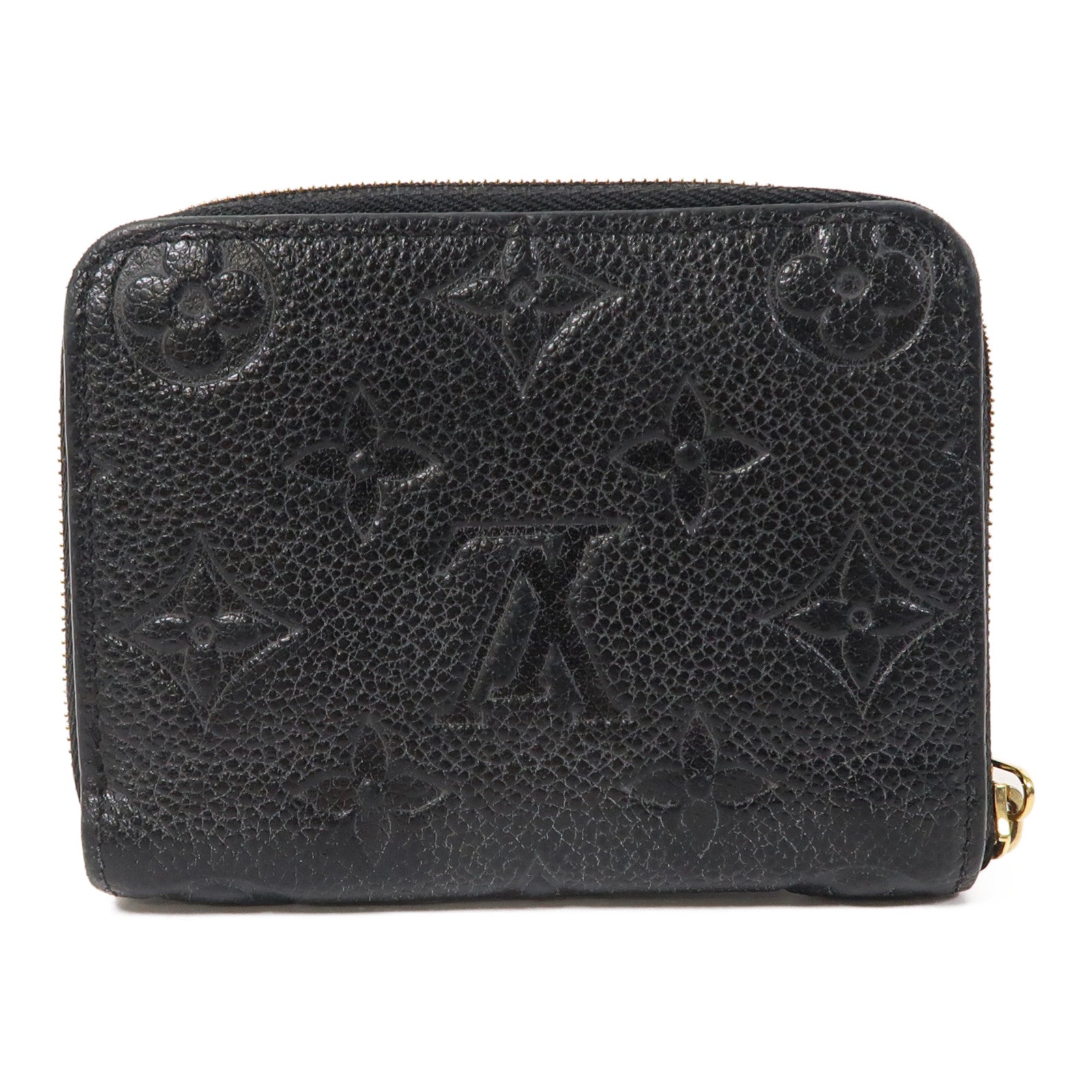 LOUIS VUITTON Monogram Empreinte Zippy Coin Purse金扣零錢包黑色