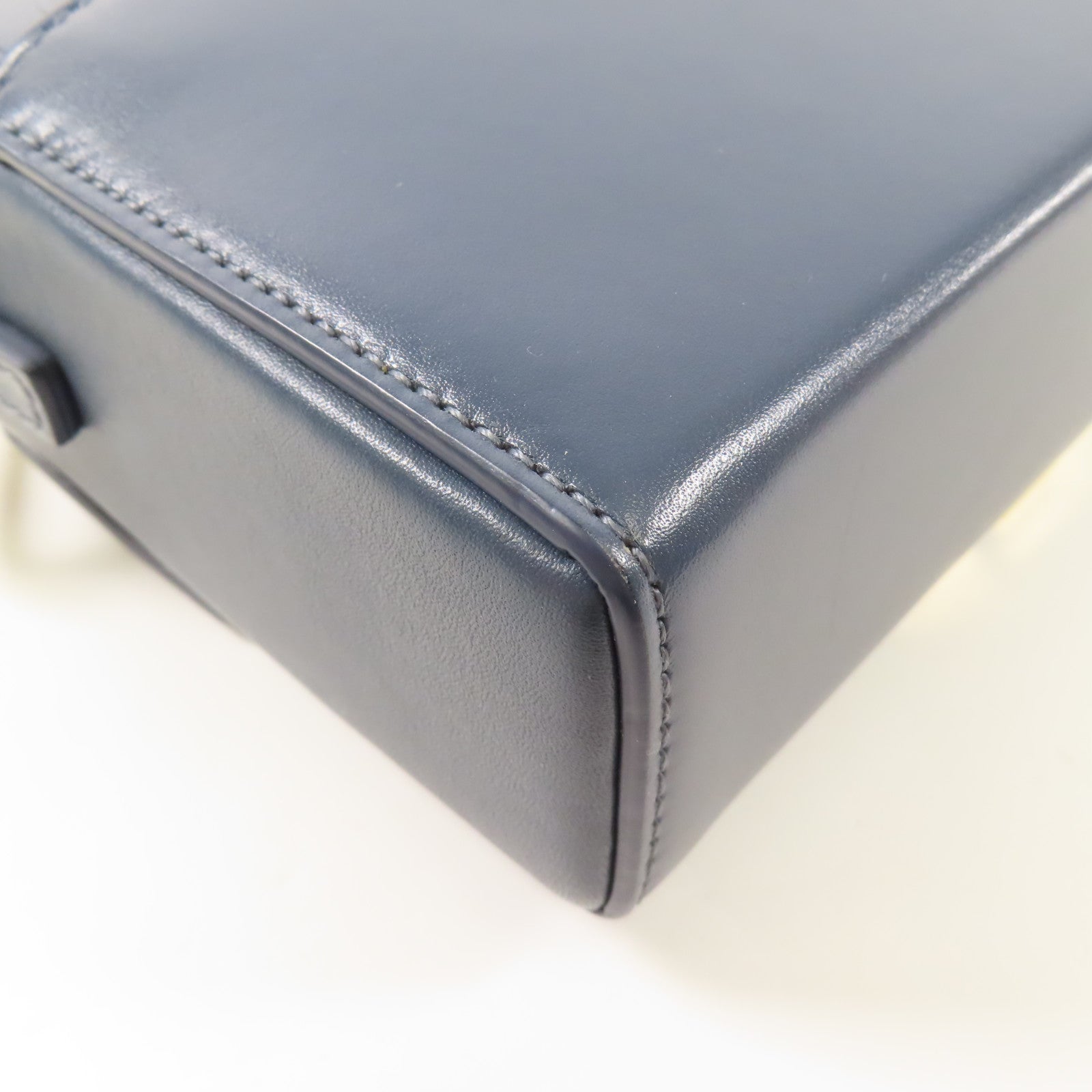 Dior GHW 30 Montaigne Shoulder Bag Calfskin Leather Blue