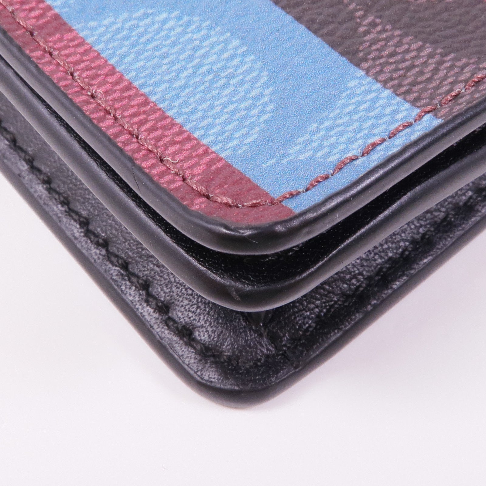 COACH 塗層帆布/皮革Chain Card Case金扣鏈帶卡片套