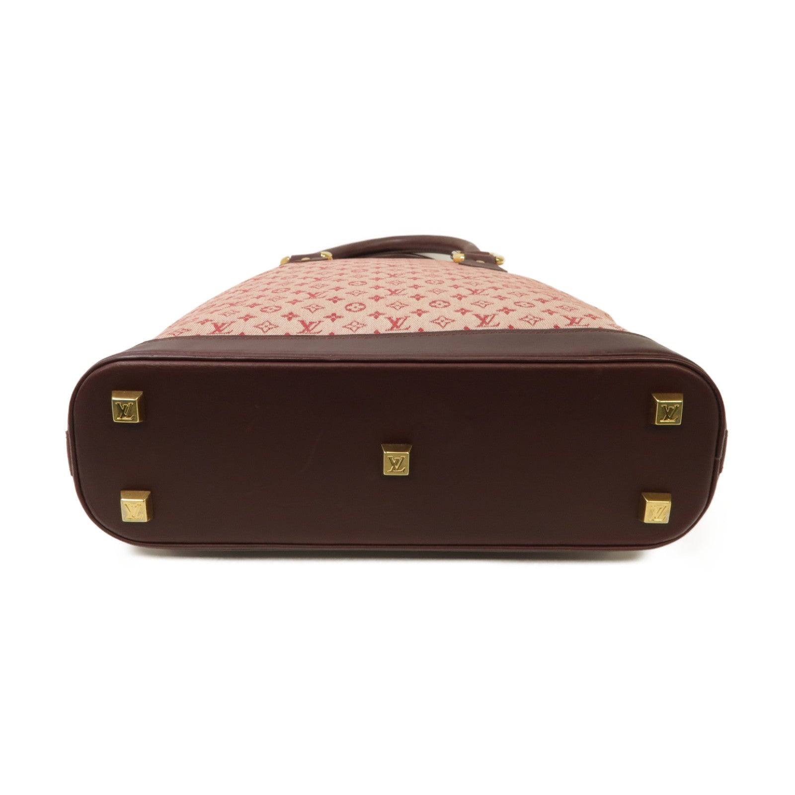 LOUIS VUITTON 【激減優惠】Monogram Mini帆布Alma O金扣手挽袋紅色