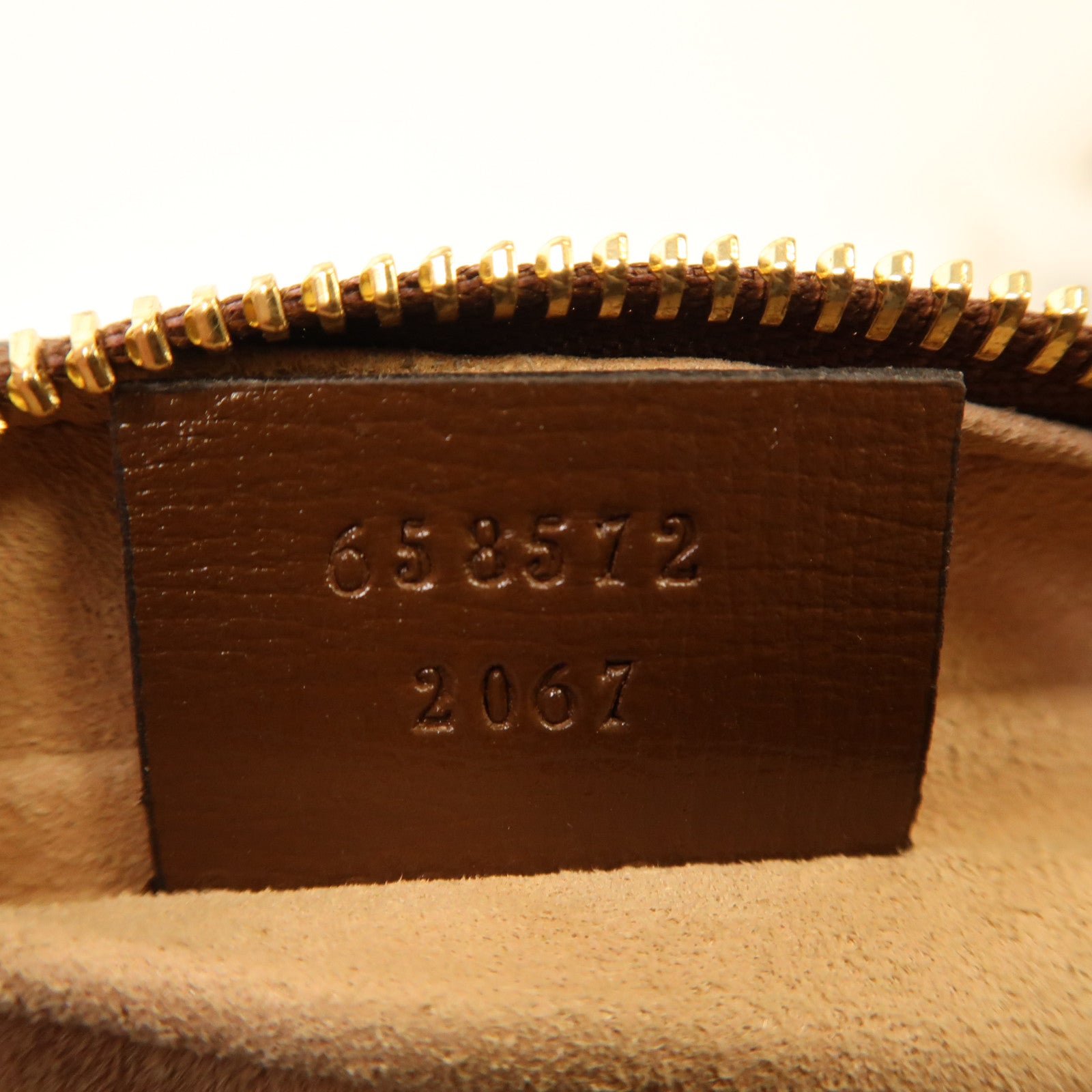 GUCCI 塗層帆布Mini Interlocking G金扣肩背袋啡色