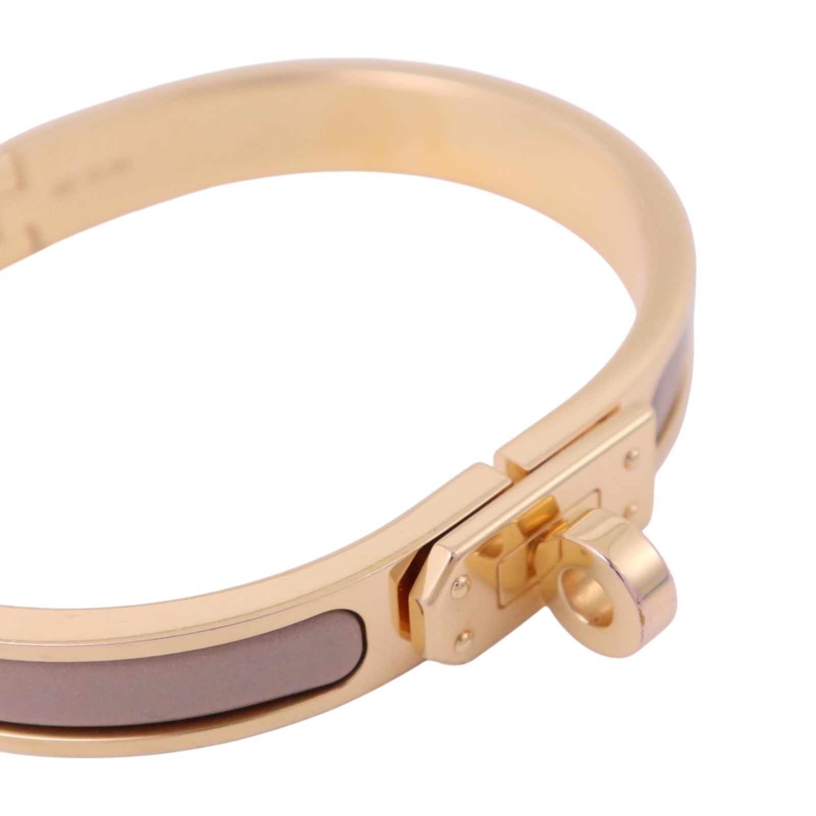 HERMES 金屬/琺瑯Mini Clic Kelly Bracelet金扣手鏈