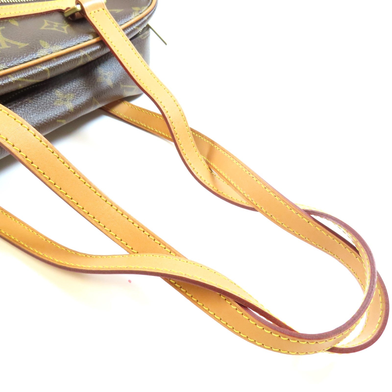 LOUIS VUITTON Monogram Cite MM金扣肩背袋棕色