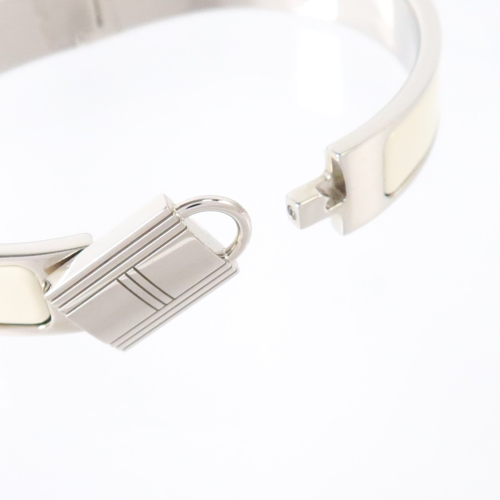 HERMES 金屬/琺瑯Clic Cadenas Bracelet銀扣手鏈