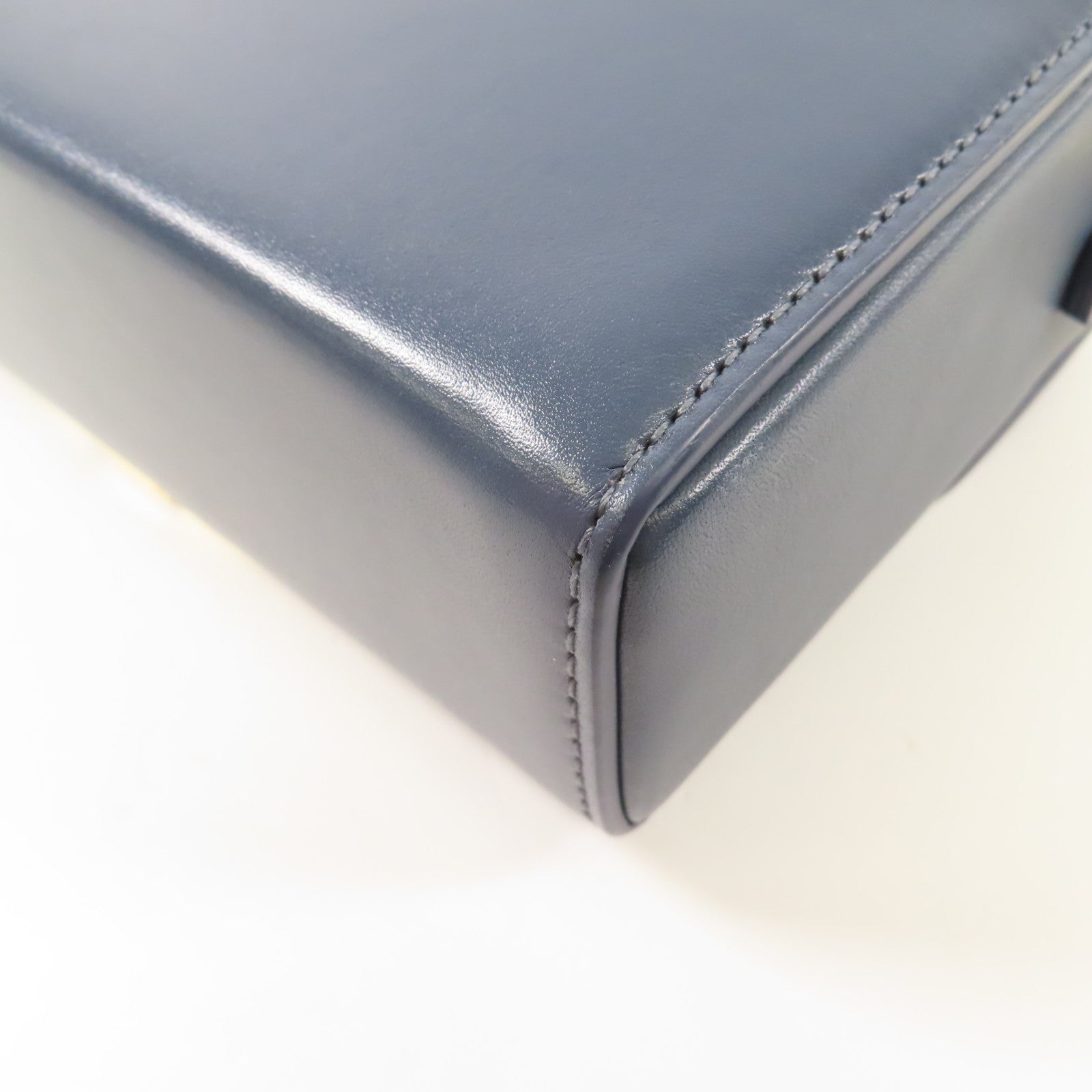 Dior GHW 30 Montaigne Shoulder Bag Calfskin Leather Blue