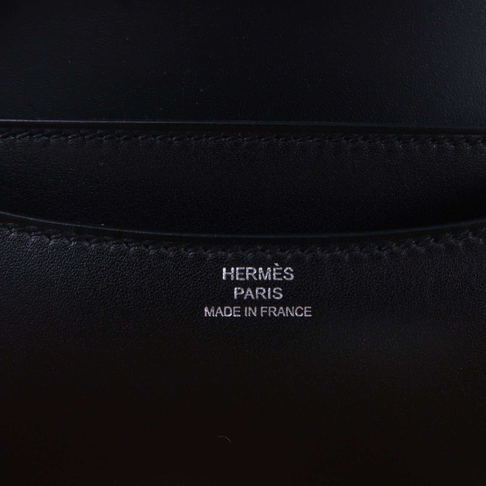 HERMES Evercalf皮革Constance Mini肩背袋Noir
