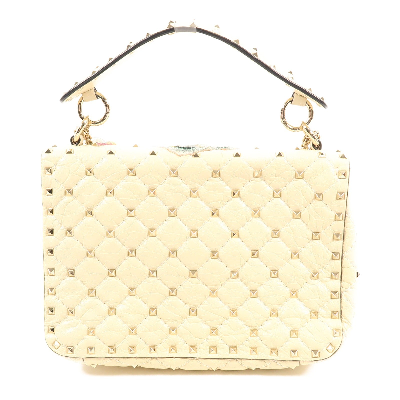 Valentino 牛皮皮革Shoulder Bag金扣鏈帶手挽肩背兩用袋