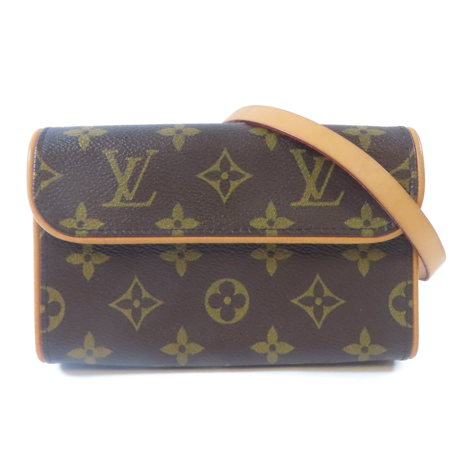 LOUIS VUITTON Monogram Pochette Florentine金扣腰包啡色