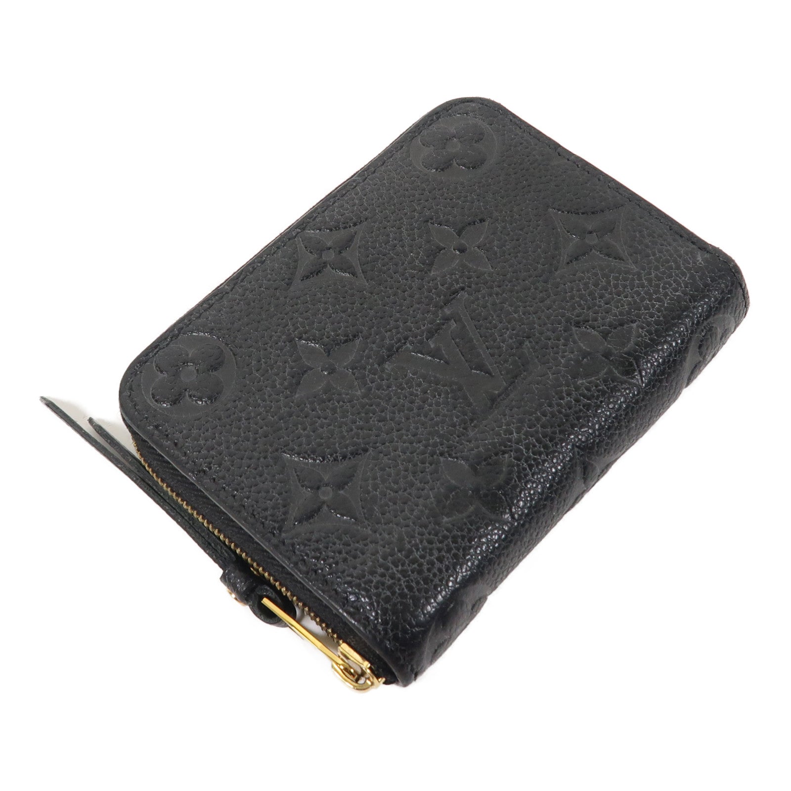 LOUIS VUITTON Monogram Empreinte Zippy Coin Purse金扣零錢包黑色