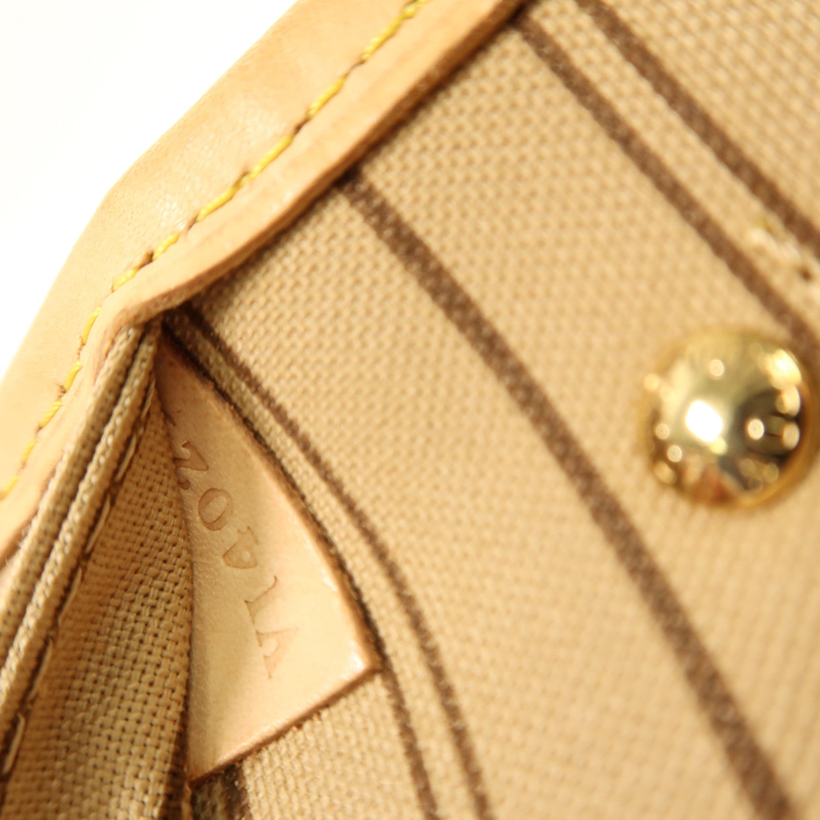 LOUIS VUITTON Monogram Neverfull PM金扣手挽袋啡色