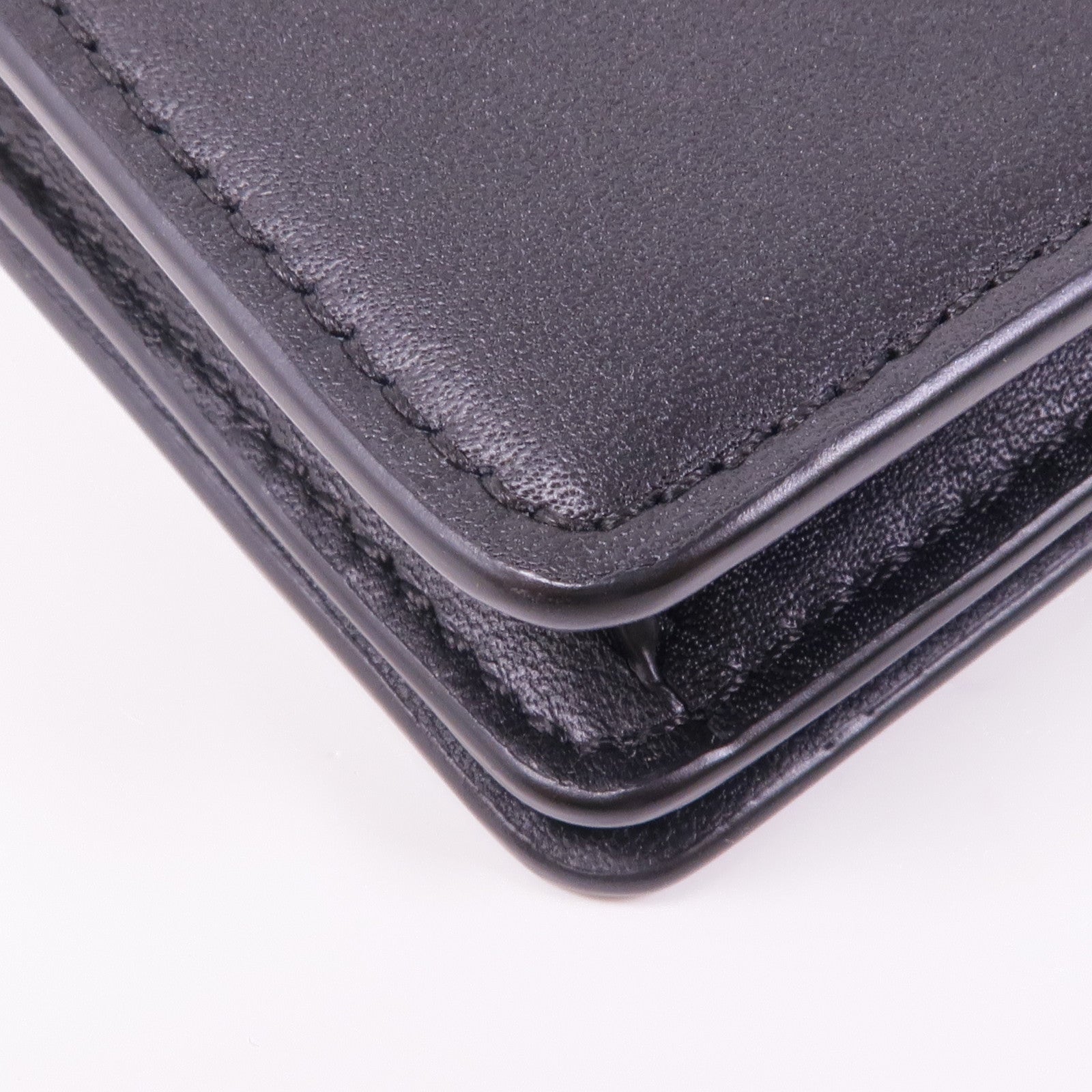 COACH 塗層帆布/皮革Chain Card Case金扣鏈帶卡片套
