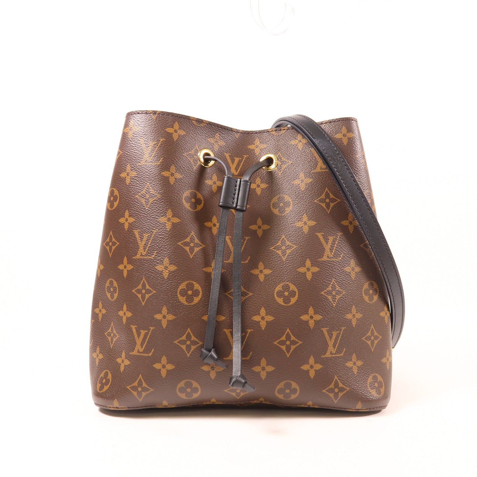 LOUIS VUITTON Monogram Neo Noe MM金扣肩背袋棕色