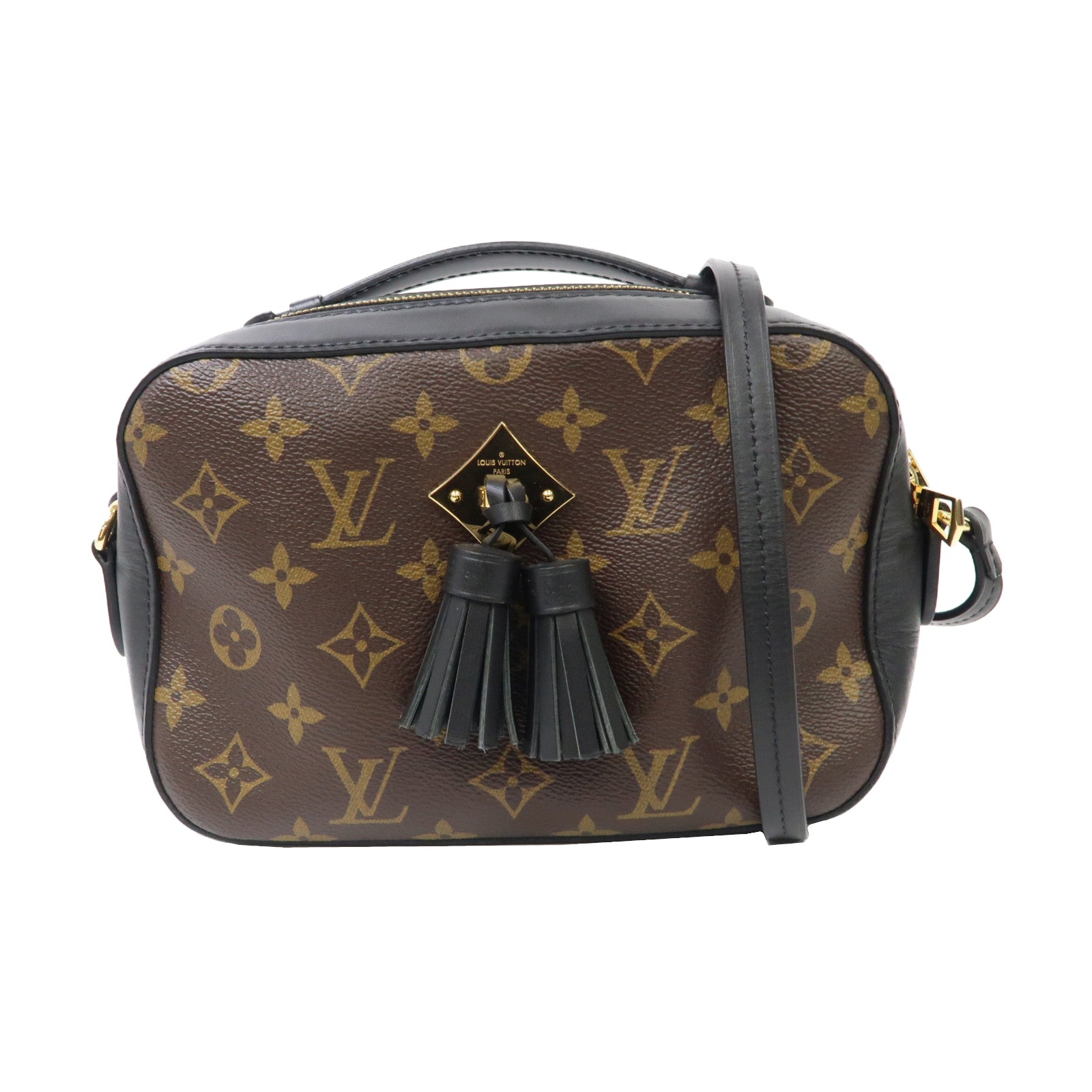 LOUIS VUITTON Monogram Saintonge金扣手挽肩背兩用袋啡色