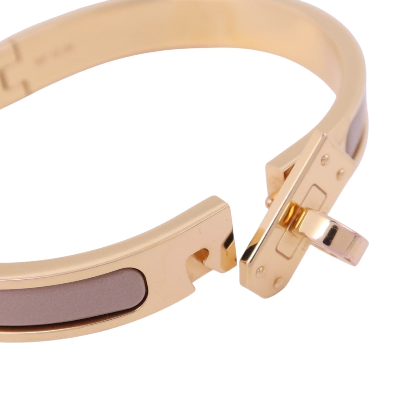 HERMES 金屬/琺瑯Mini Clic Kelly Bracelet金扣手鏈