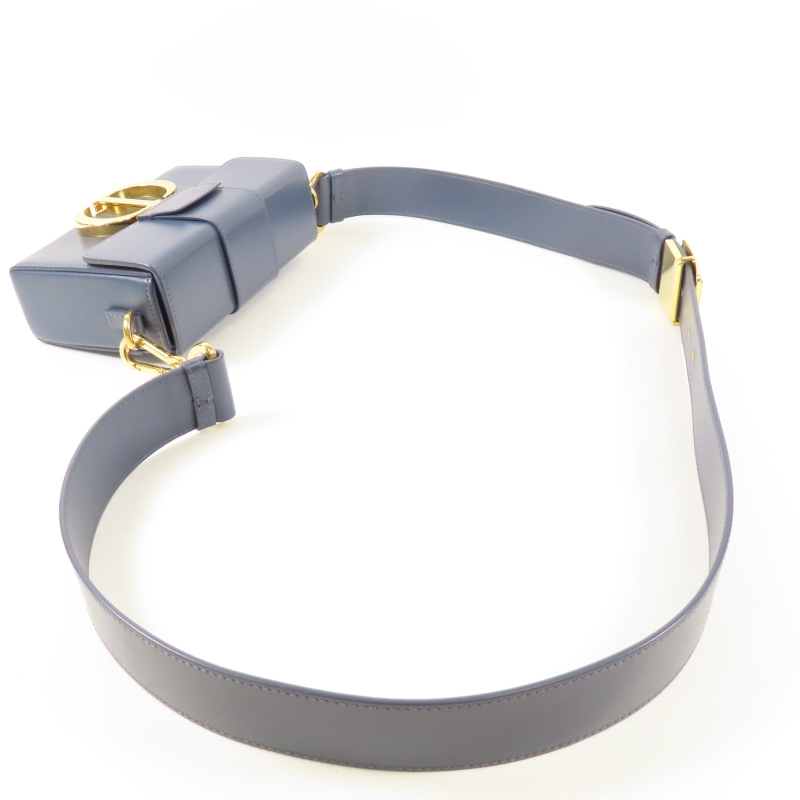 Dior GHW 30 Montaigne Shoulder Bag Calfskin Leather Blue