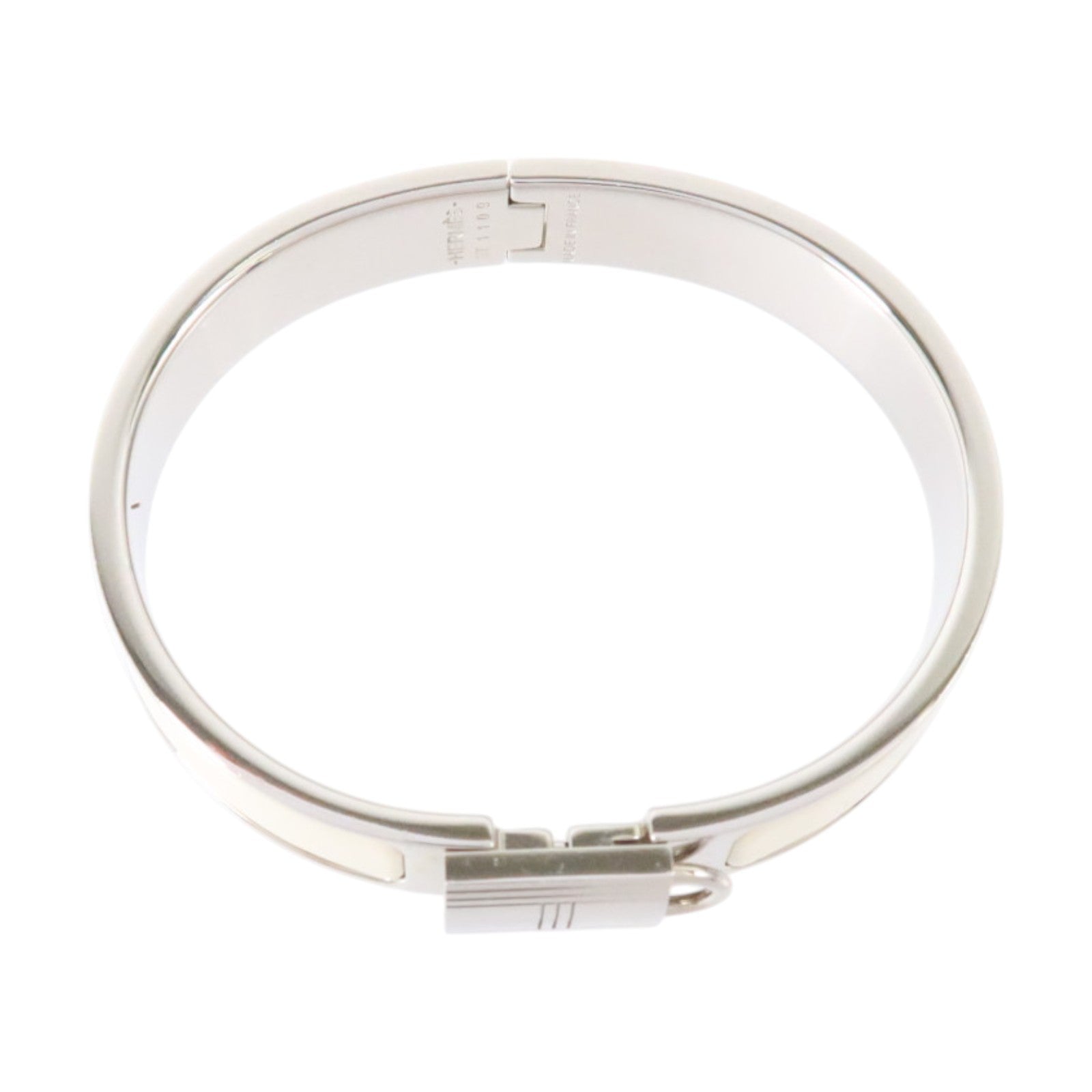 HERMES 金屬/琺瑯Clic Cadenas Bracelet銀扣手鏈