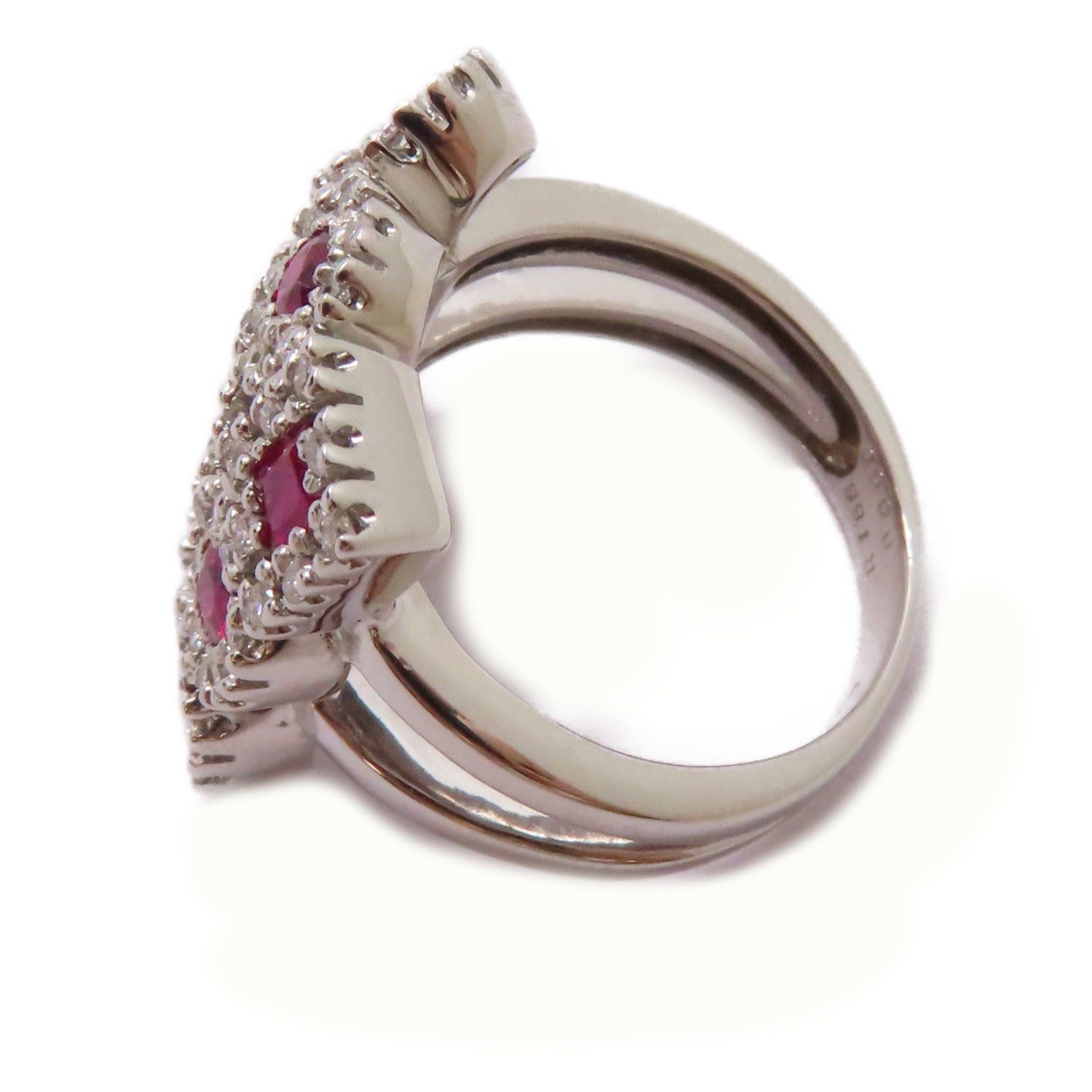 JEWELRY 18K白金/1.85ct紅寶石/0.6ct鑽石Ruby Ring戒指US#6.25