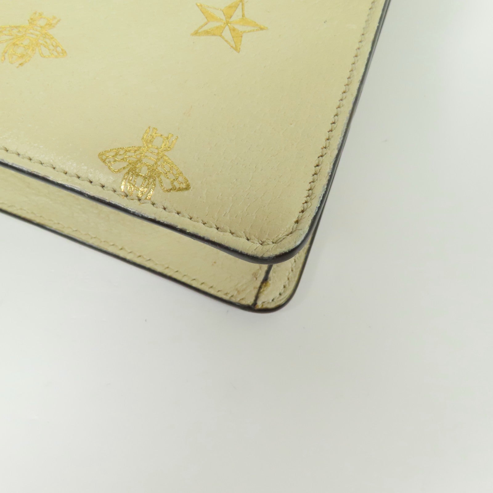 GUCCI 牛皮皮革Bee Star Sylvie金扣肩背袋