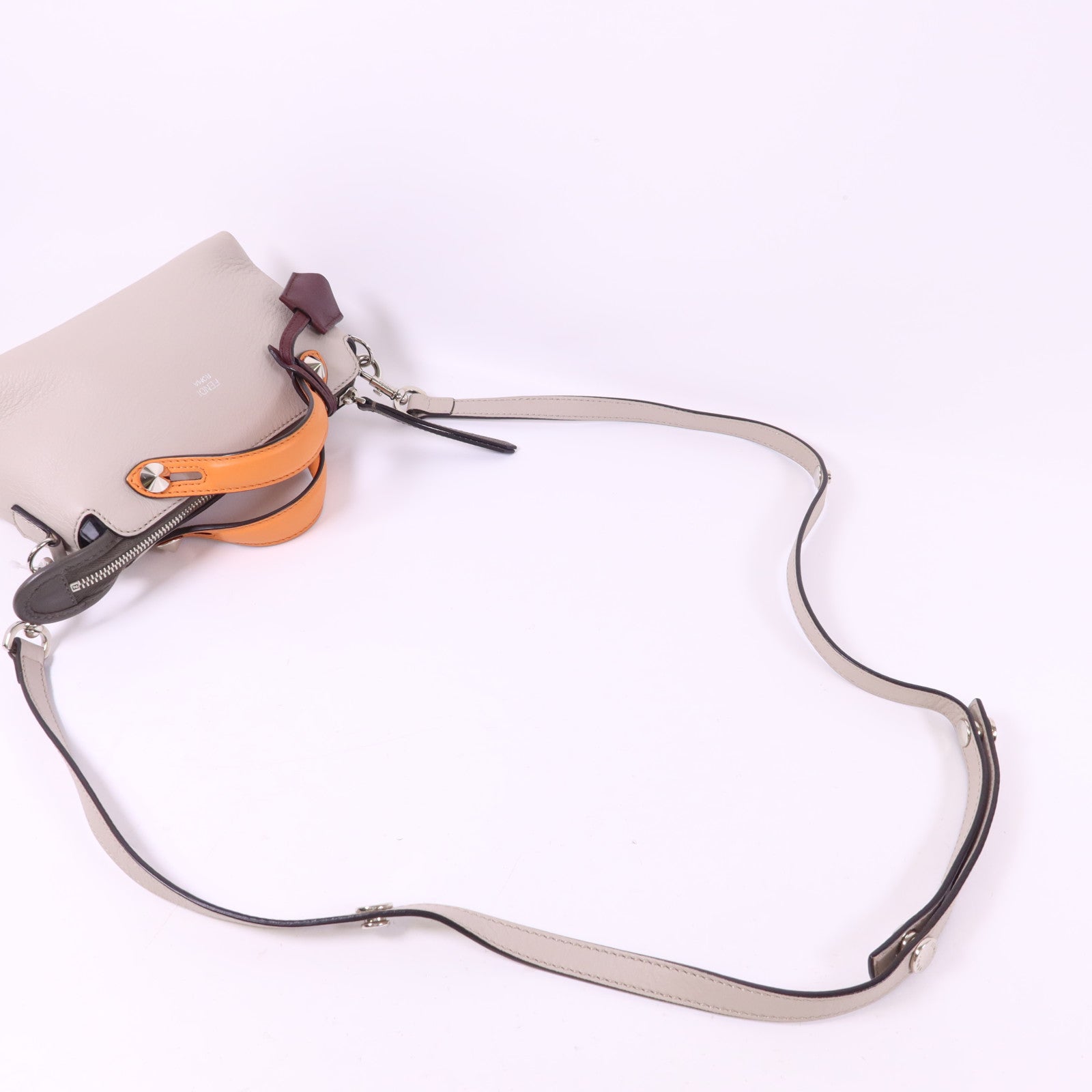 FENDI 牛皮皮革By The Way Mini銀扣手挽肩背兩用袋