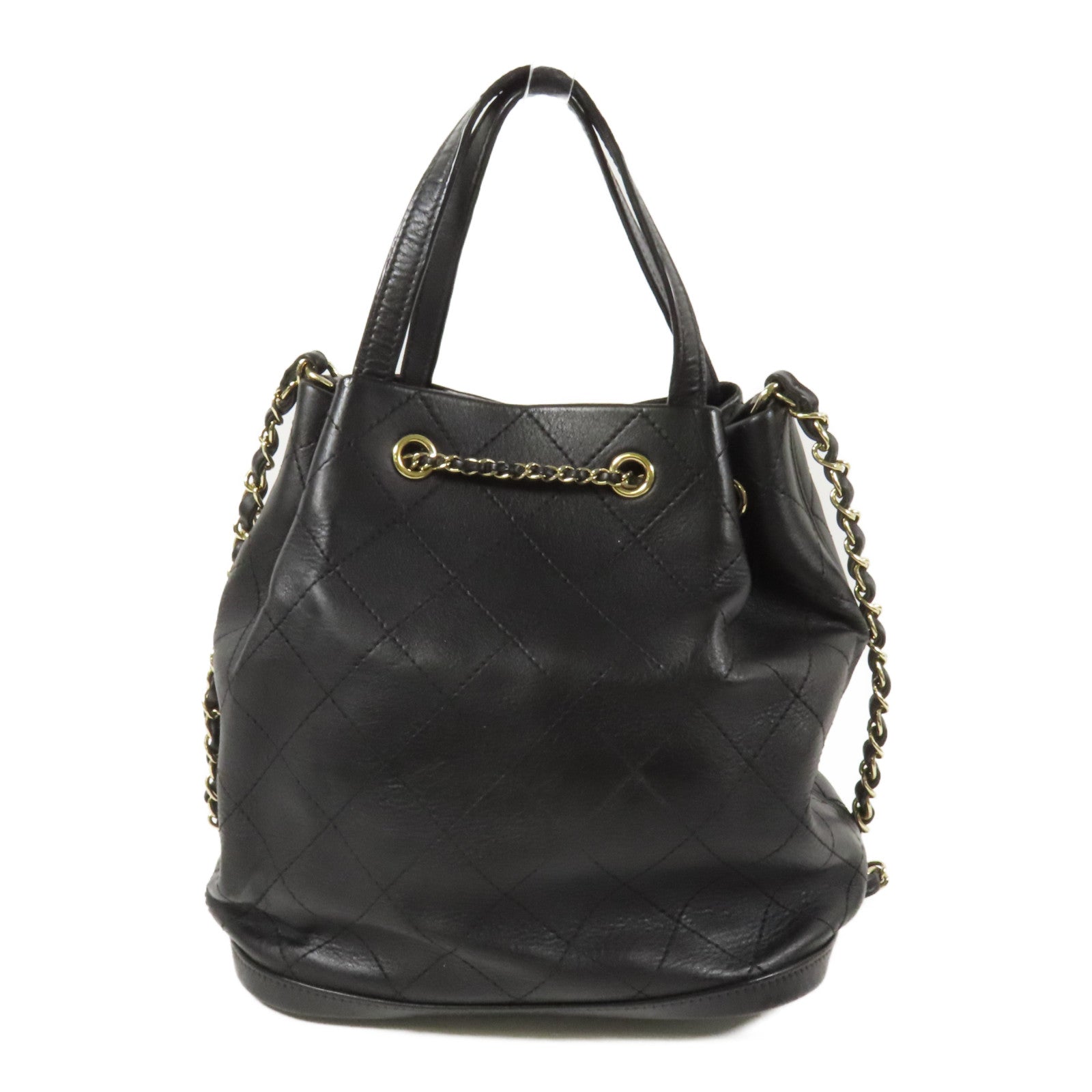 CHANEL 牛皮皮革Shoulder Bag金扣鏈帶肩背袋