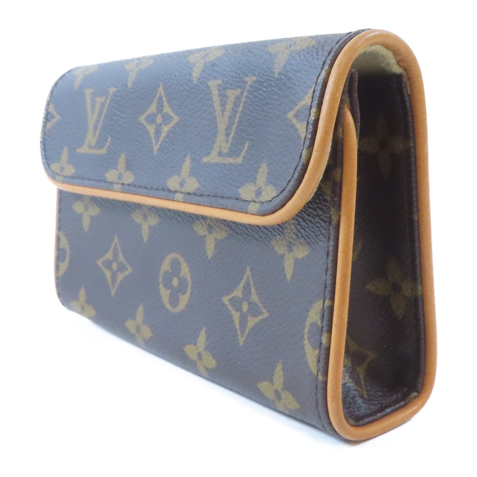 LOUIS VUITTON Monogram Pochette Florentine金扣腰包啡色
