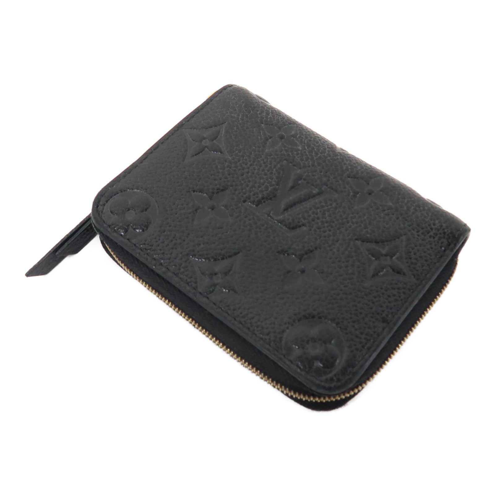 LOUIS VUITTON Monogram Empreinte Zippy Coin Purse金扣零錢包黑色