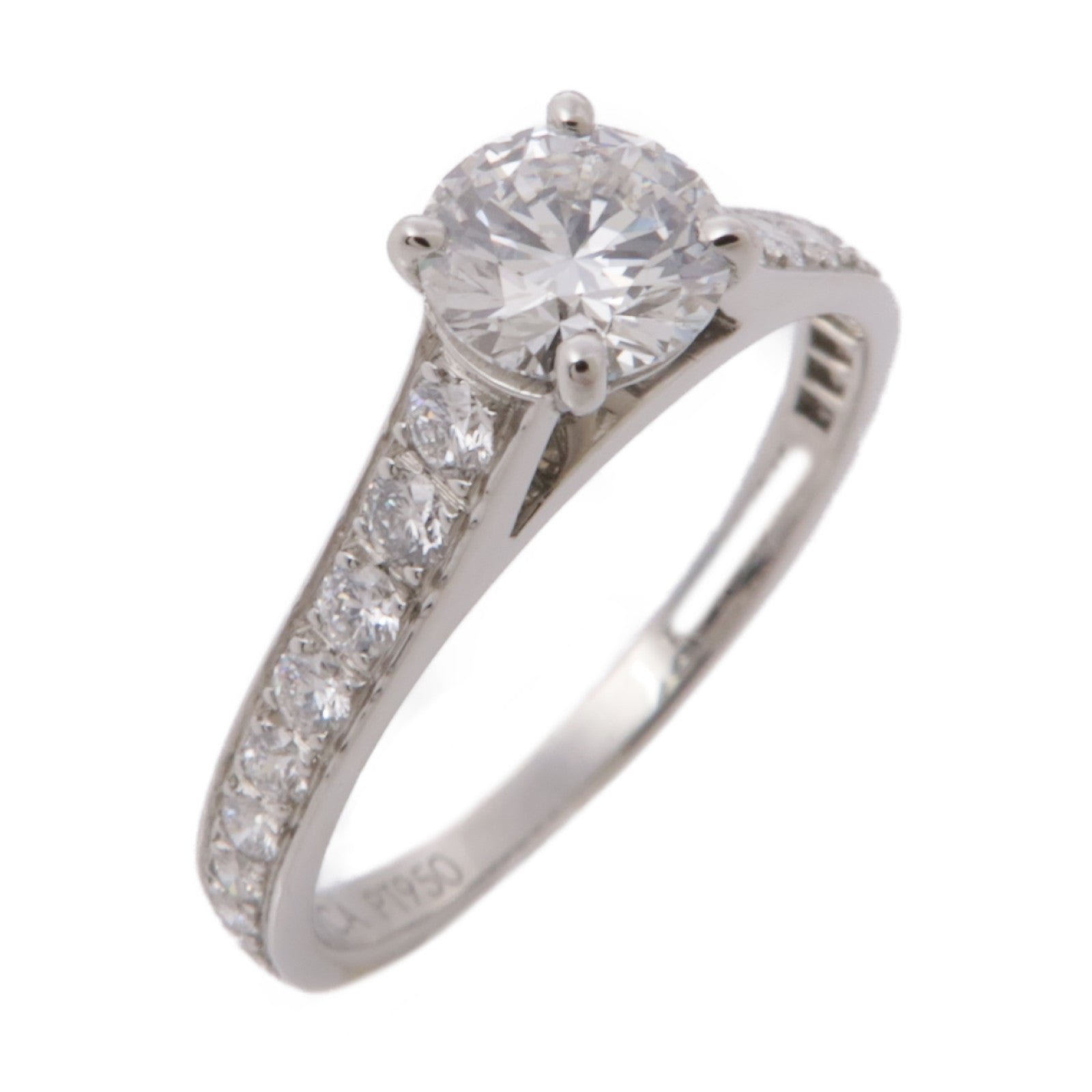 Van Cleef & Arpels Romance Solitaire Ring Diamond PT950 Platinum US#5.25