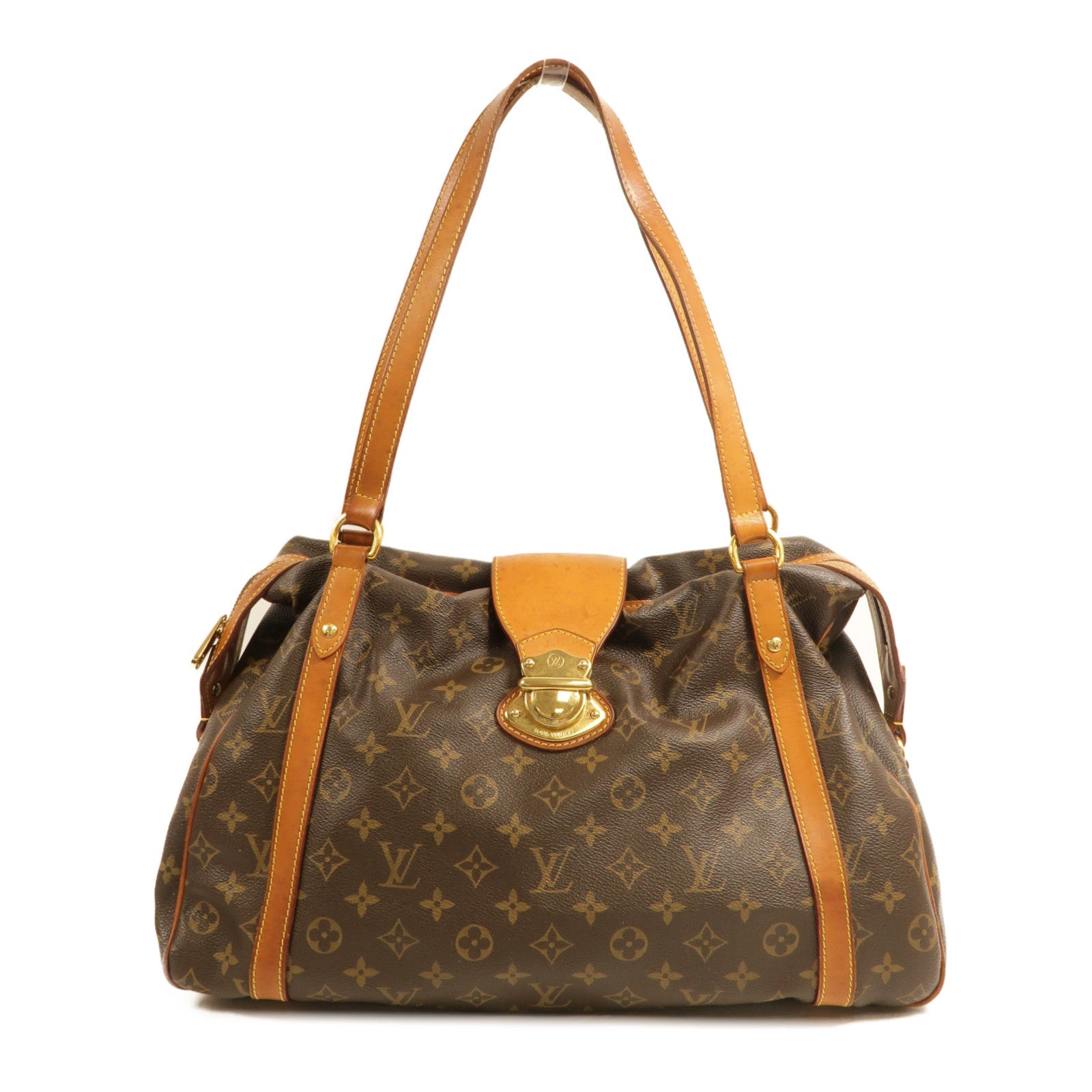 LOUIS VUITTON Monogram Stresa PM肩背袋棕色