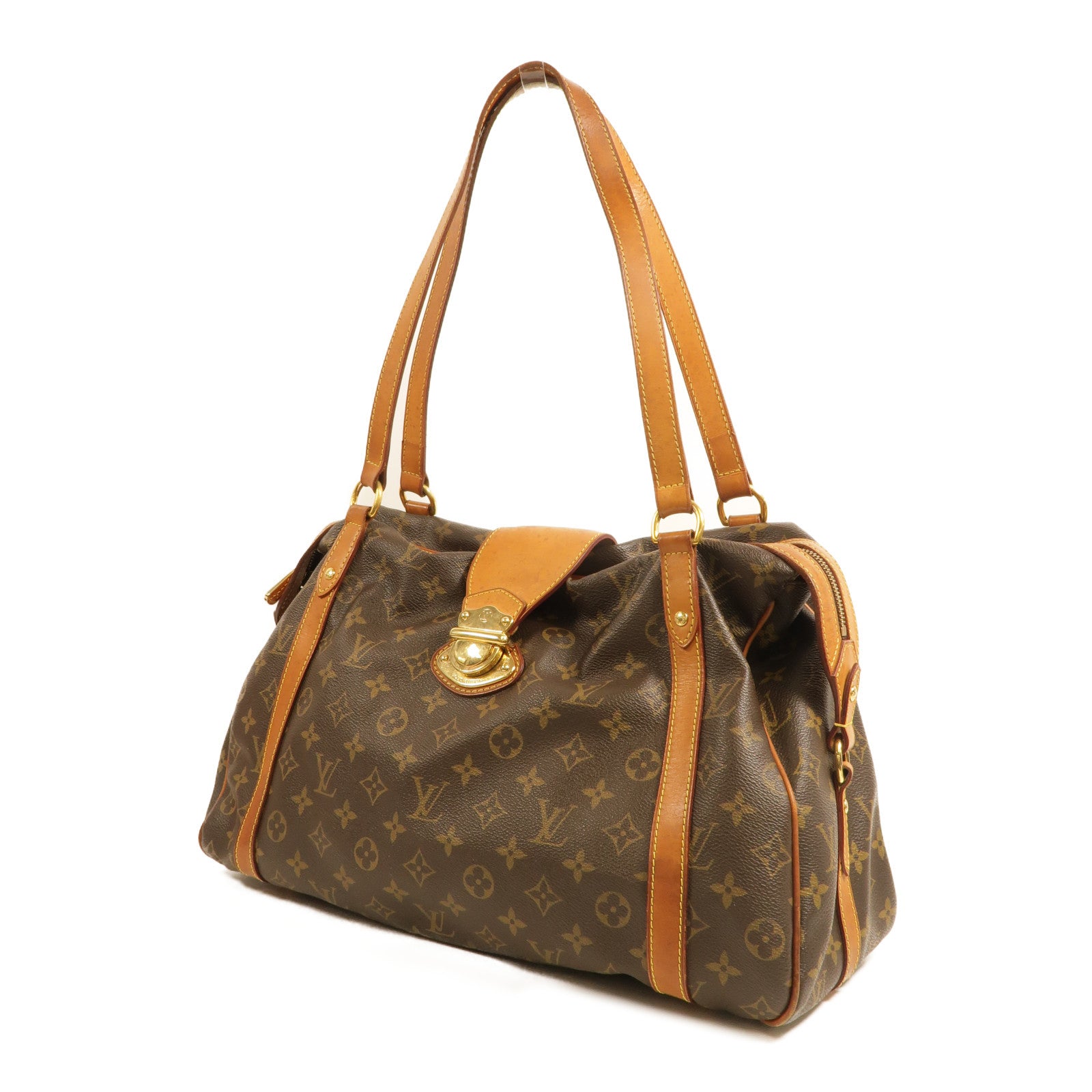LOUIS VUITTON Monogram Stresa PM肩背袋棕色