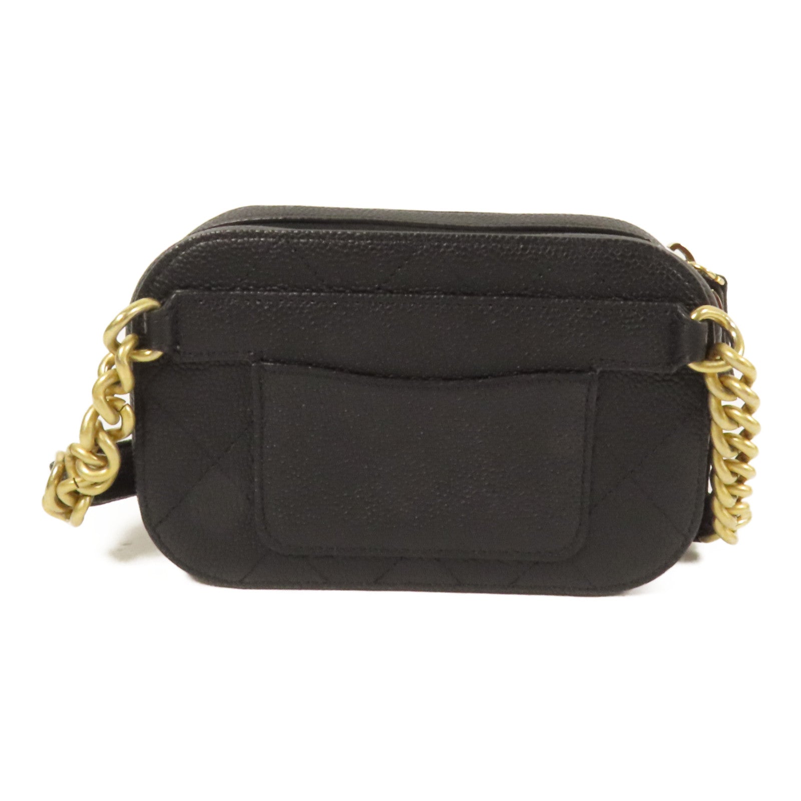 CHANEL 牛皮皮革Chain Shoulder金扣肩背袋