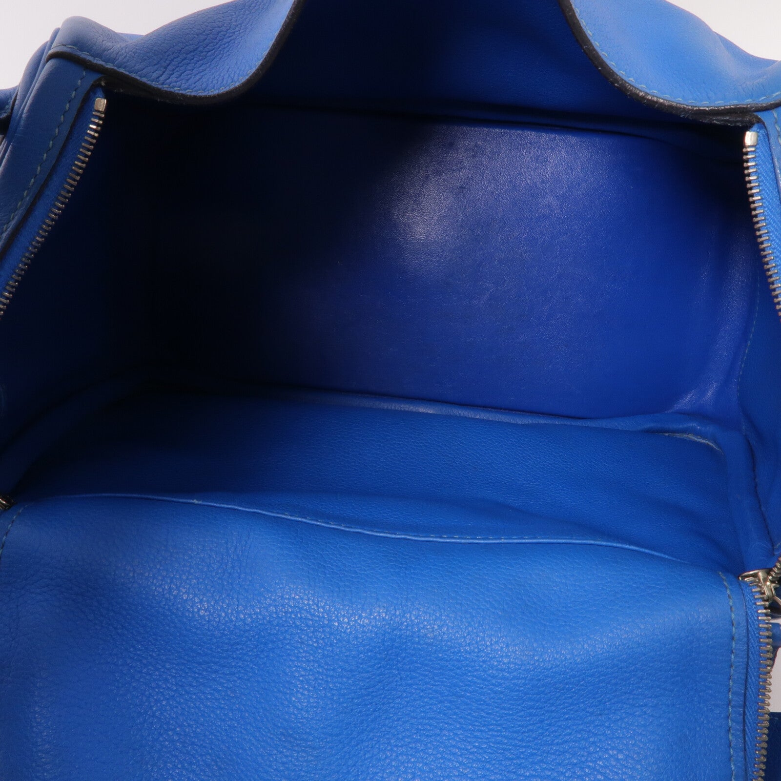 HERMES Evercolor皮革Lindy 26手挽肩背兩用袋Blue Hydra