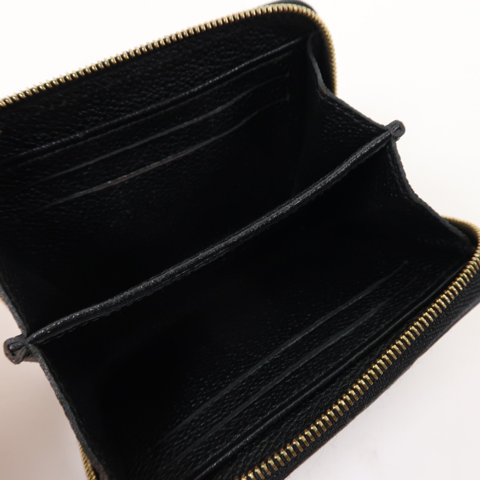 LOUIS VUITTON Monogram Empreinte Zippy Coin Purse金扣零錢包黑色