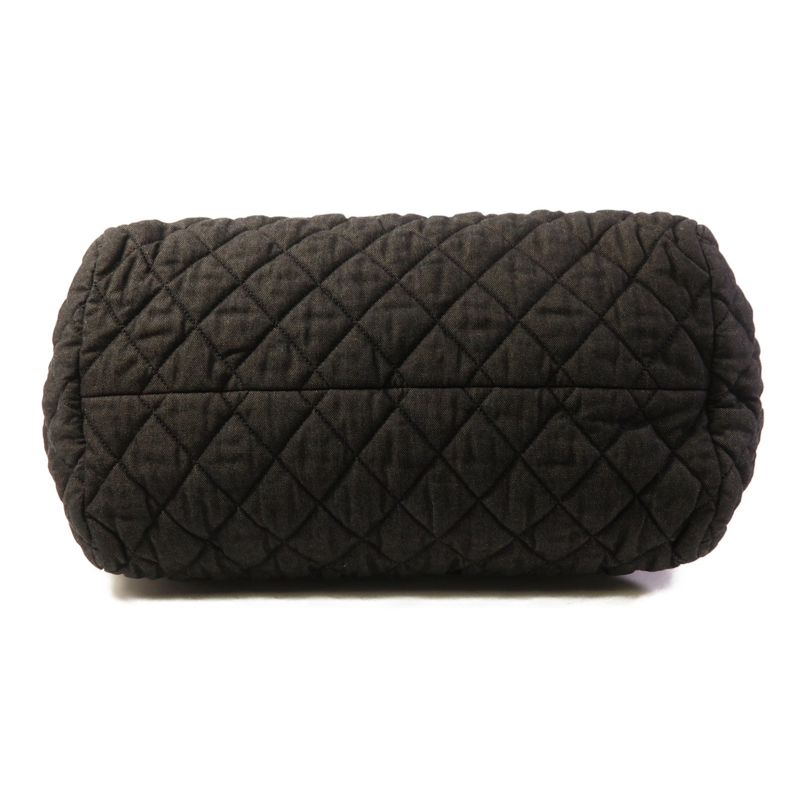 CHANEL 帆布Coco Cocoon銀扣肩背袋