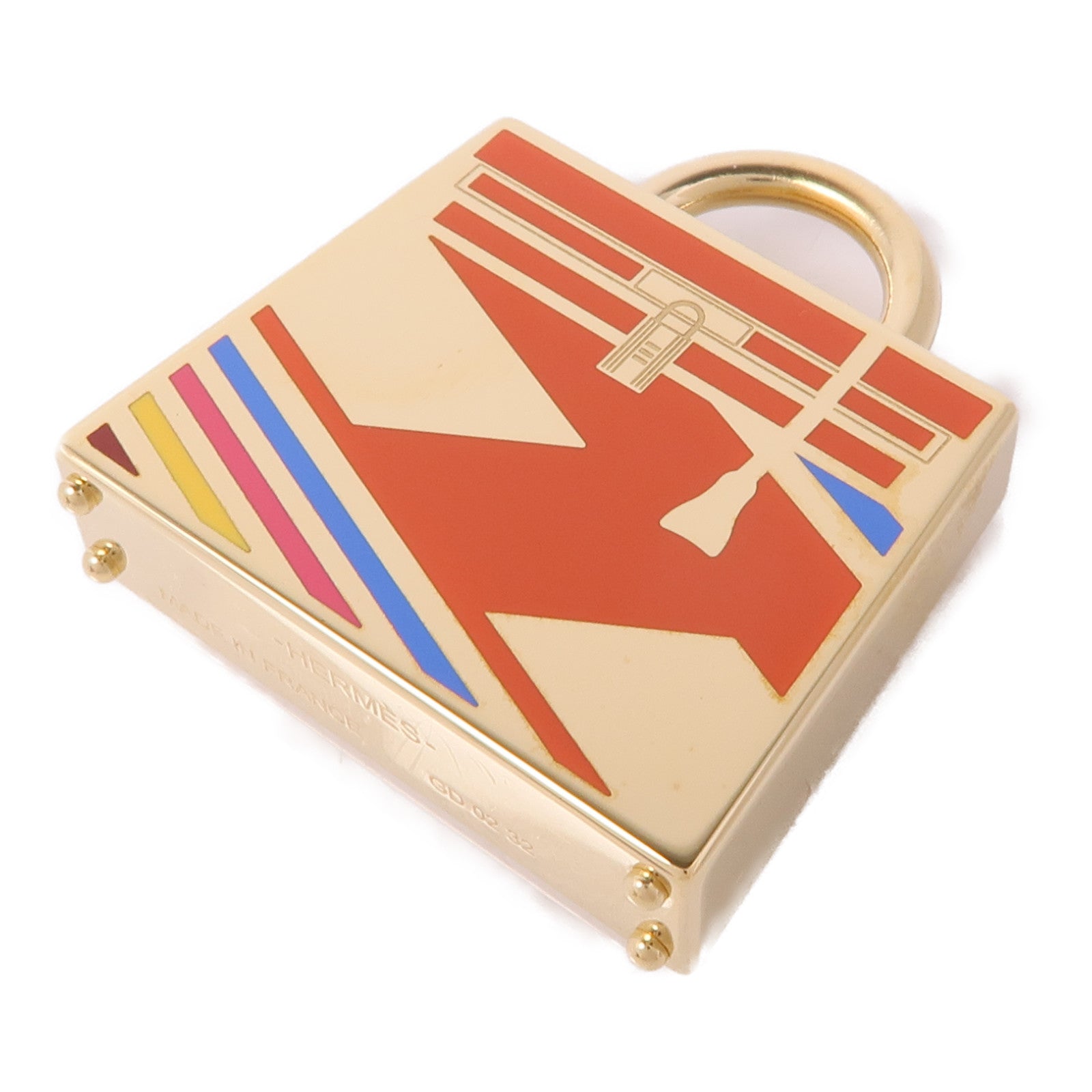 HERMES 金屬Curiosite Kelly Laque掛飾