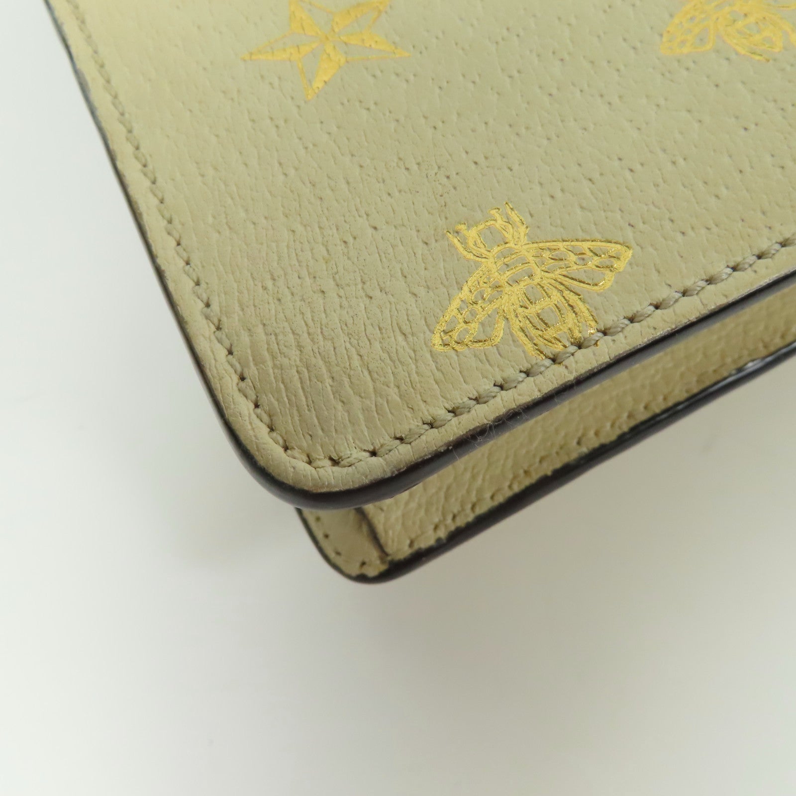 GUCCI 牛皮皮革Bee Star Sylvie金扣肩背袋