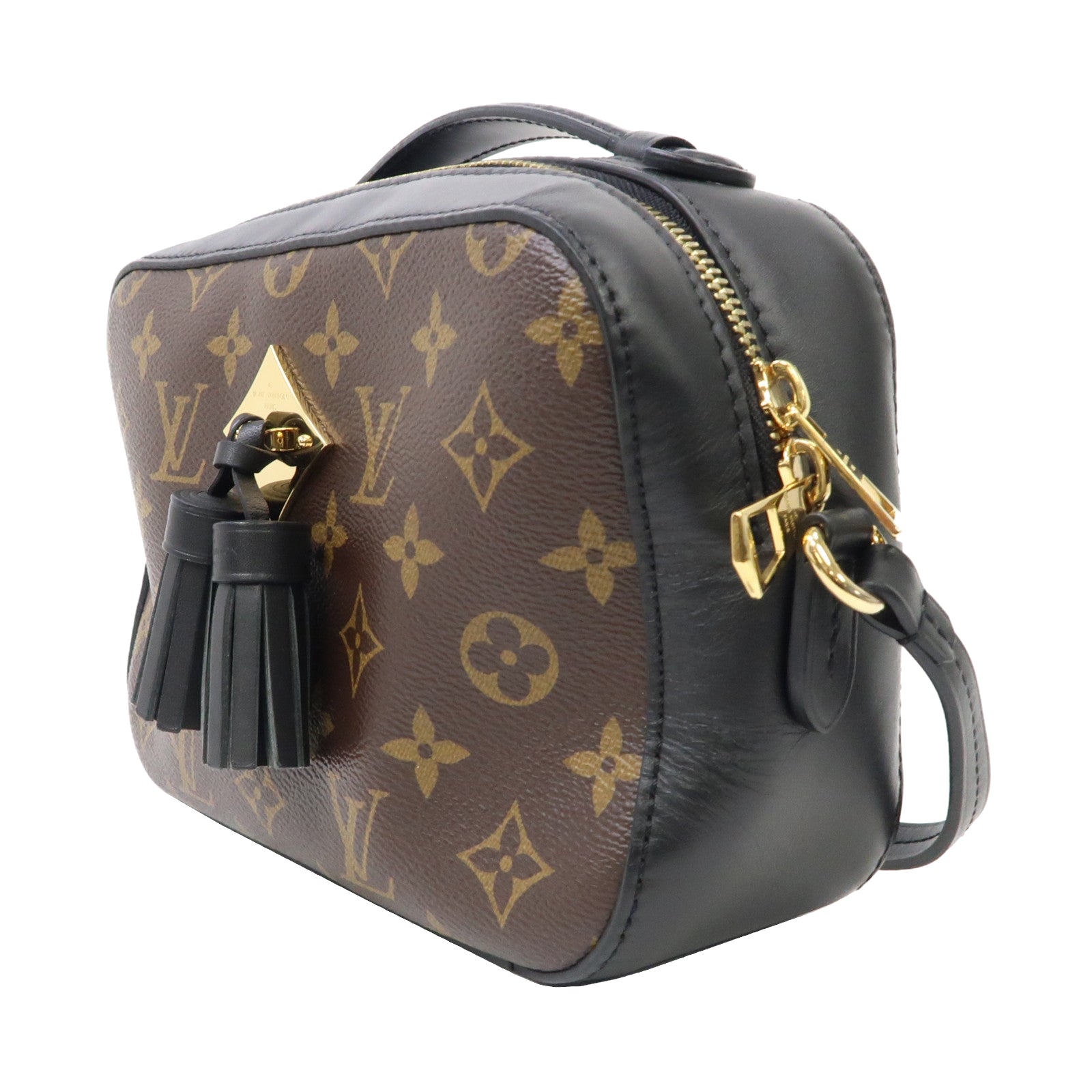 LOUIS VUITTON Monogram Saintonge金扣手挽肩背兩用袋啡色