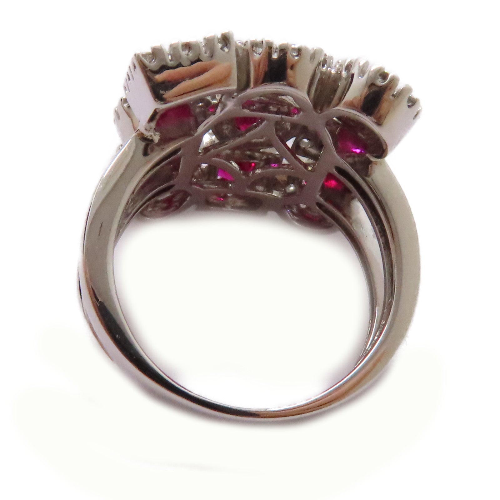 JEWELRY 18K白金/1.85ct紅寶石/0.6ct鑽石Ruby Ring戒指US#6.25
