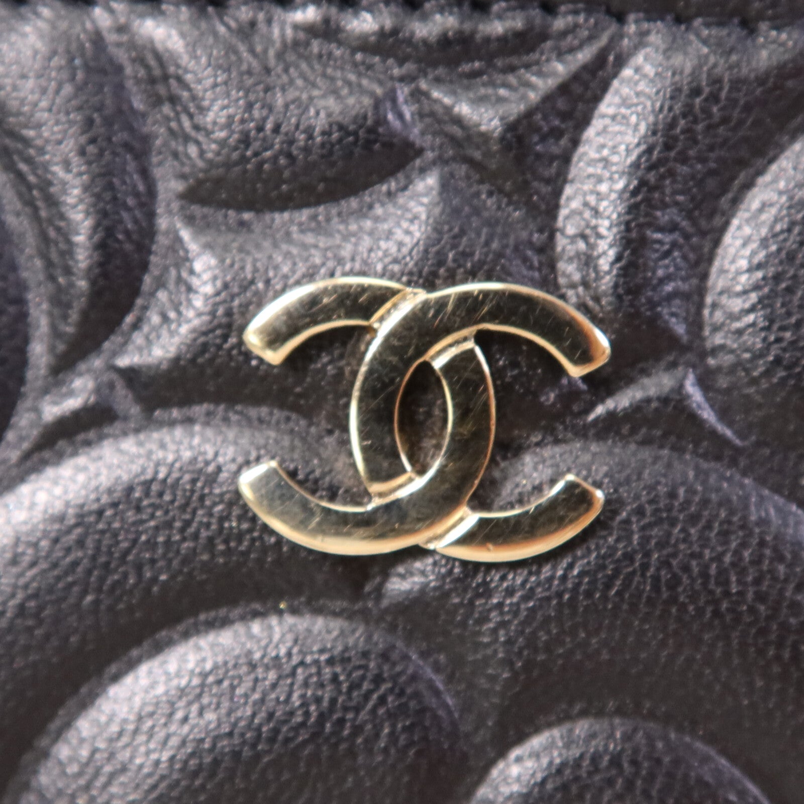 CHANEL 牛皮皮革Vanity Case銀扣鏈帶肩背袋