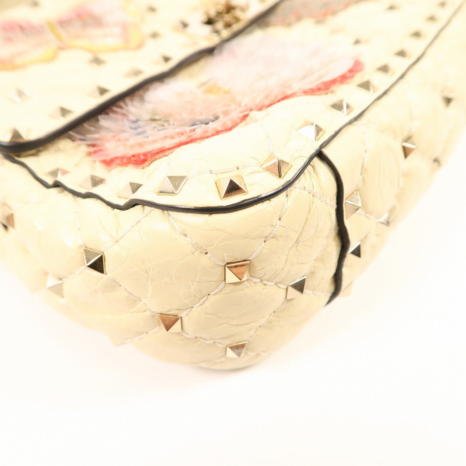 Valentino 牛皮皮革Shoulder Bag金扣鏈帶手挽肩背兩用袋