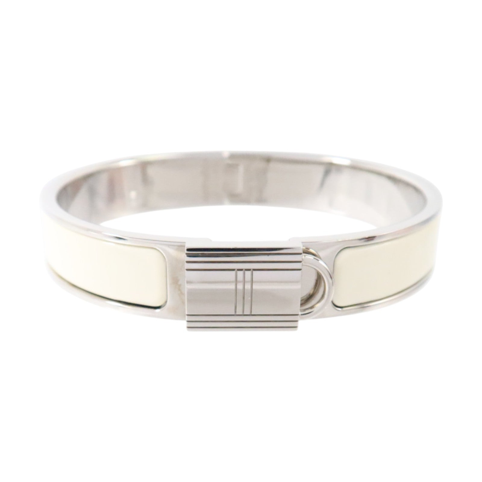HERMES 金屬/琺瑯Clic Cadenas Bracelet銀扣手鏈