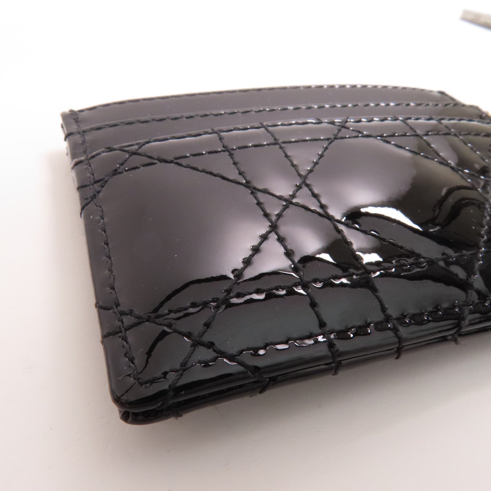 Dior 漆皮皮革Freesia Card Case金扣卡片套