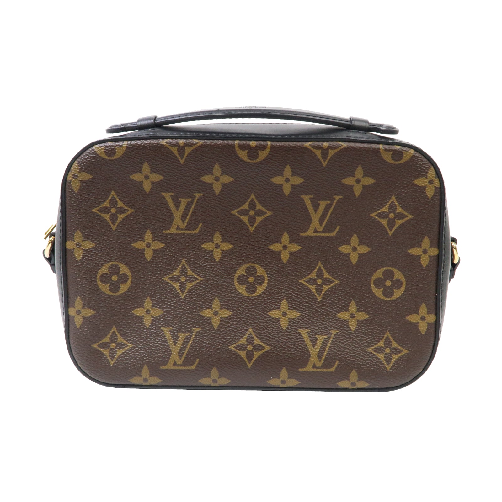 LOUIS VUITTON Monogram Saintonge金扣手挽肩背兩用袋啡色
