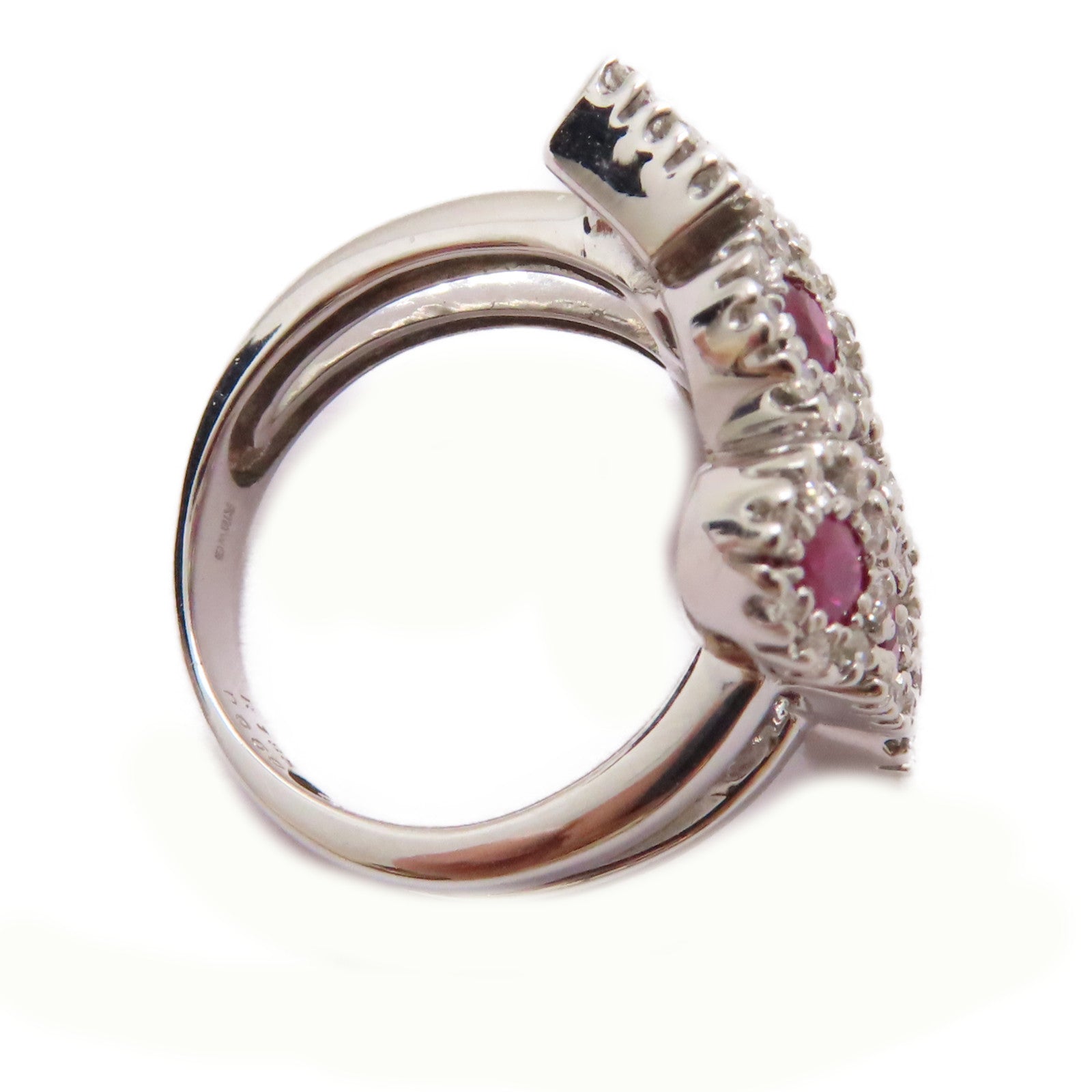 JEWELRY 18K白金/1.85ct紅寶石/0.6ct鑽石Ruby Ring戒指US#6.25